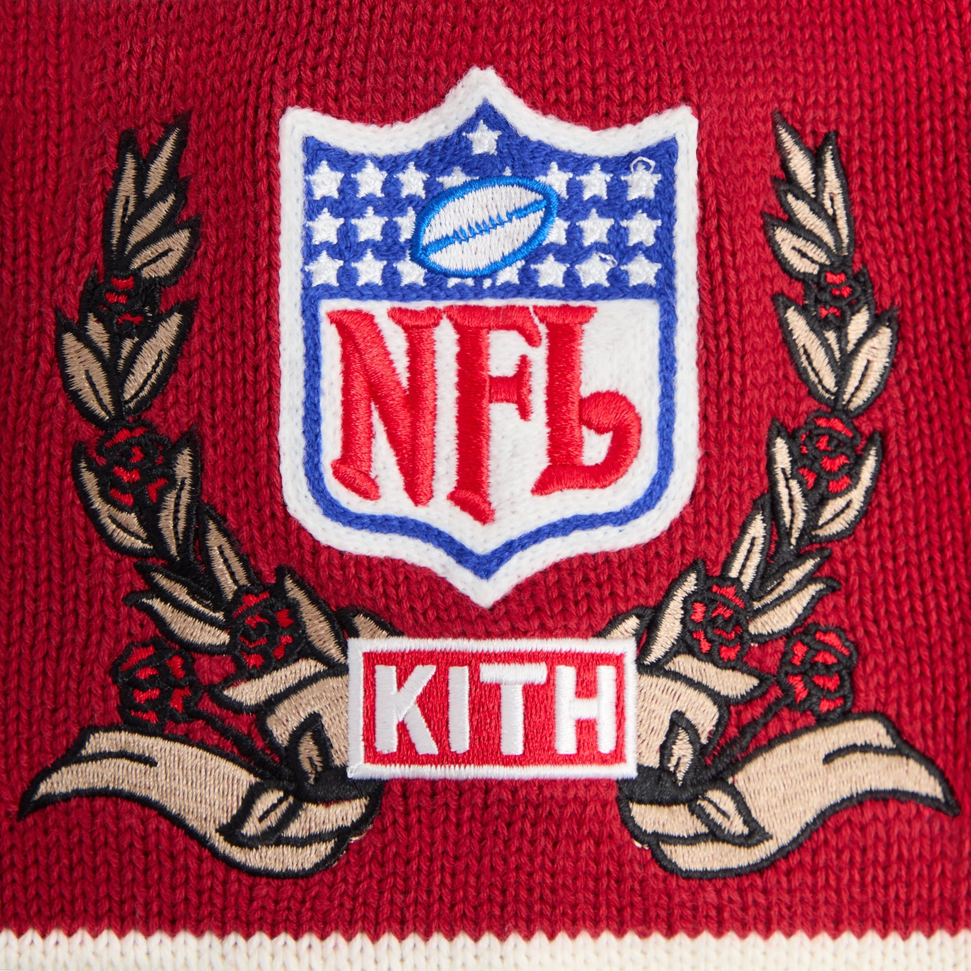 Kith for the NFL San Francisco 49ers V-neck Beau Knit Sweater - Present