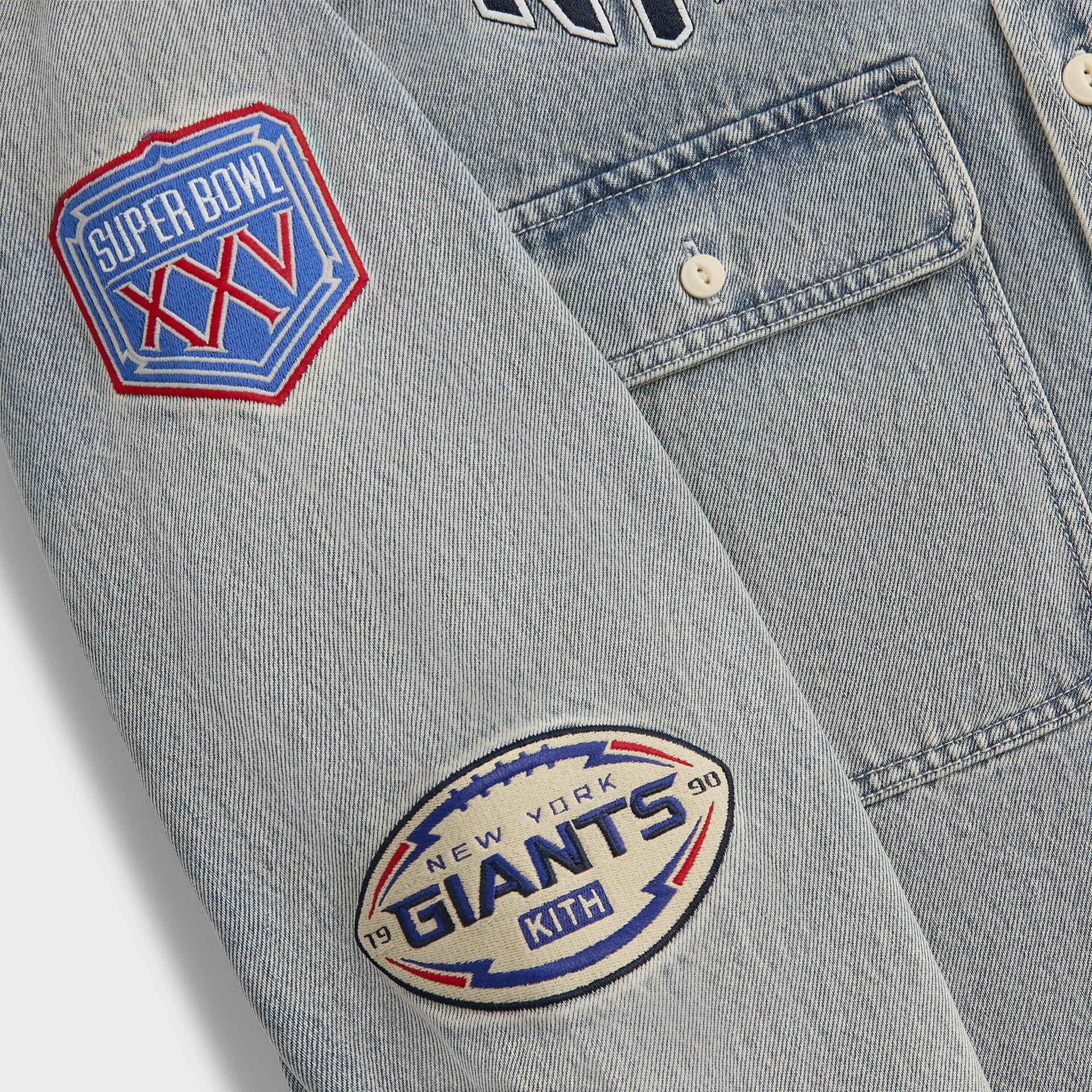 Kith for the NFL New York Giants Denim Henson Shirt - Cameron Wash