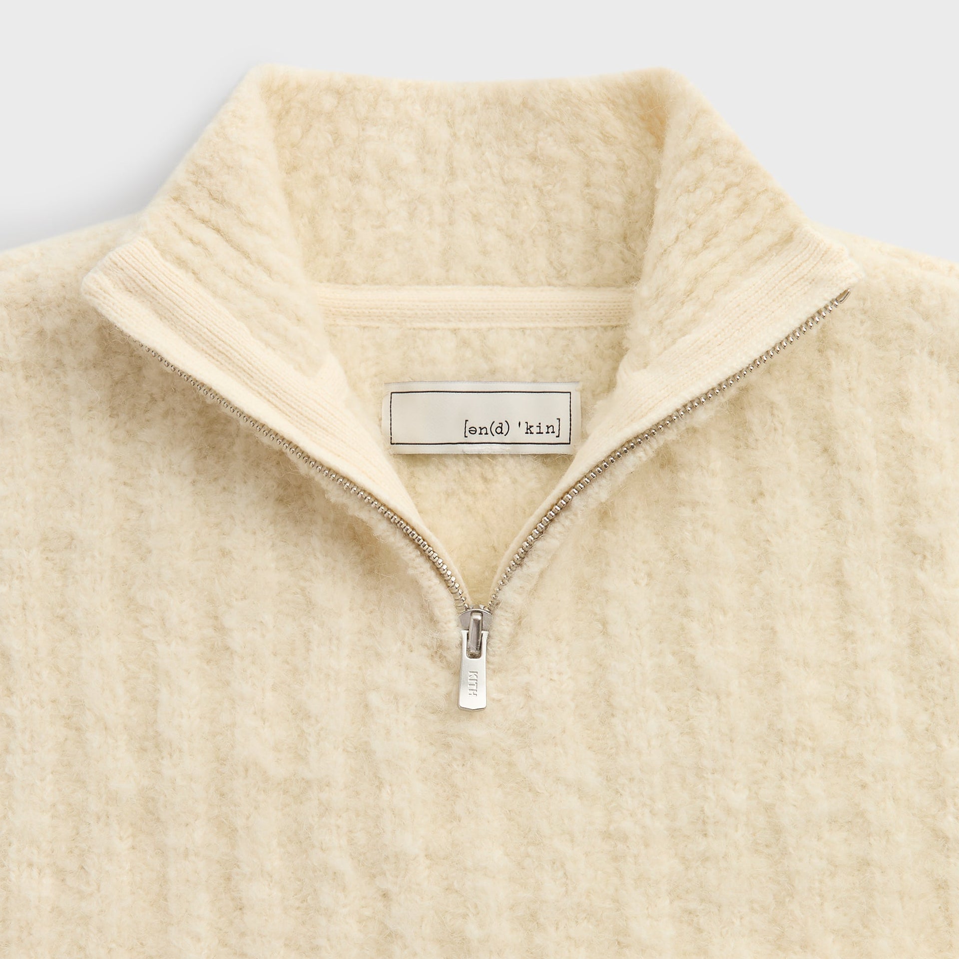&Kin Boucle Wyatt Quarter Zip - Sandrift