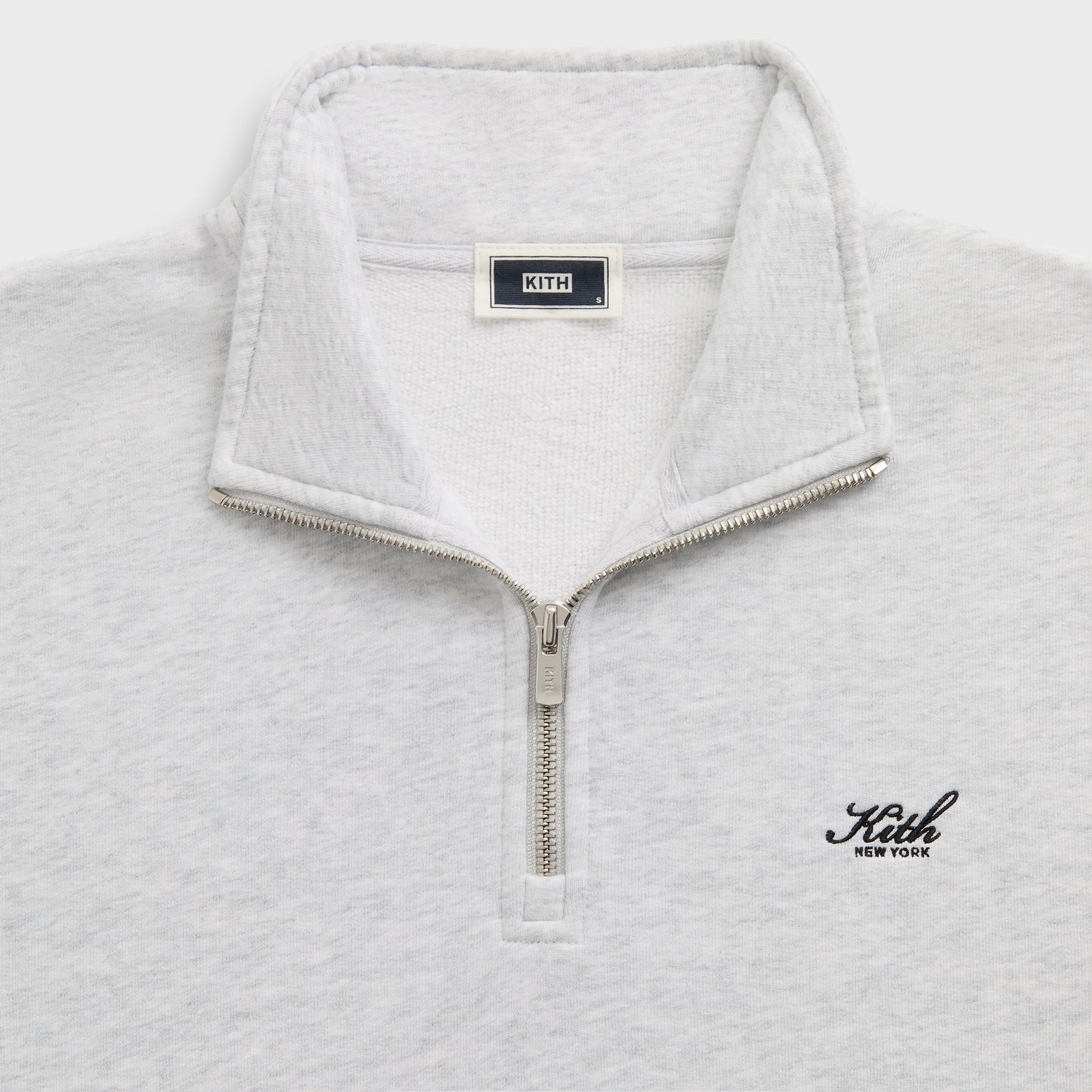 Kith Nelson Quarter Zip - Light Heather Grey