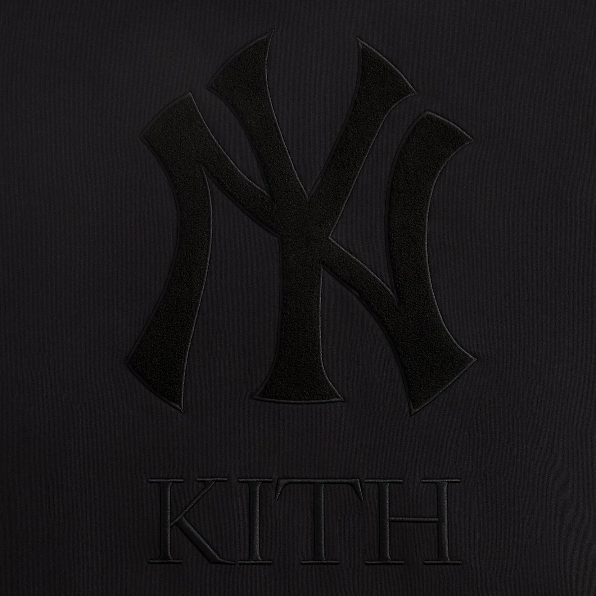 Kith for the New York Yankees Cropped Braxton Full Zip Hoodie - Black