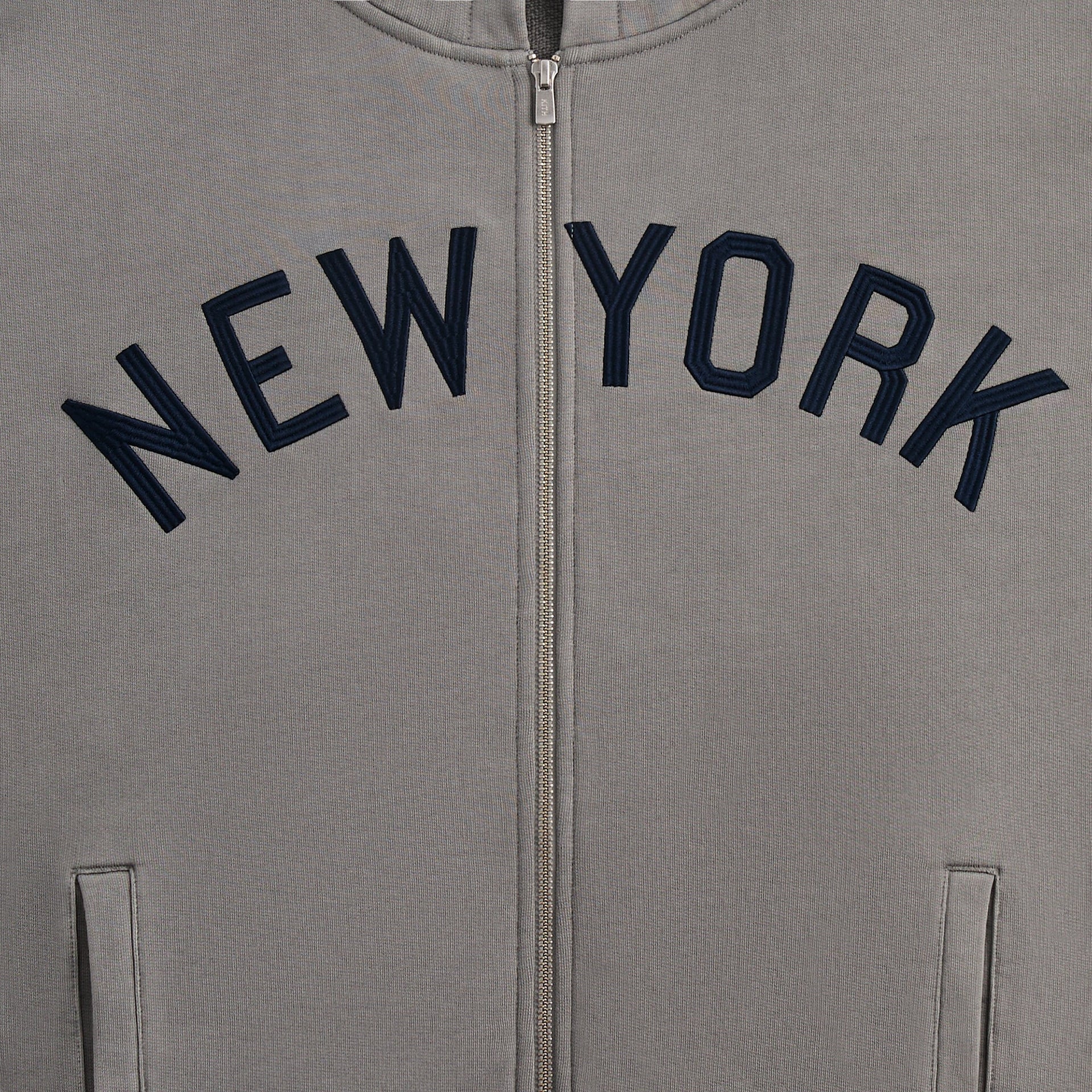 Kith for the New York Yankees Cropped Braxton Full Zip Hoodie - Statue