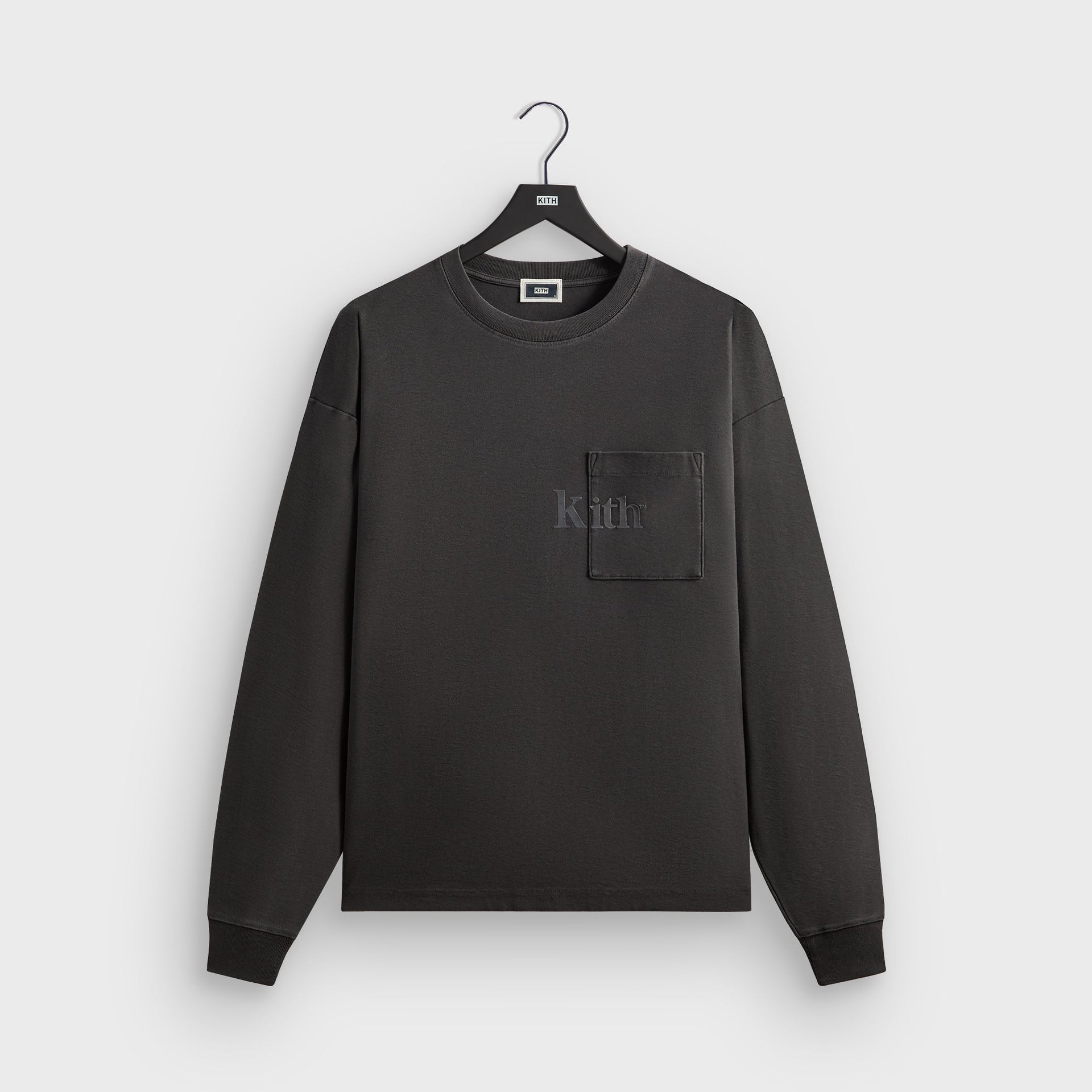 Kith Long Sleeve Quinn Tee - Carbon