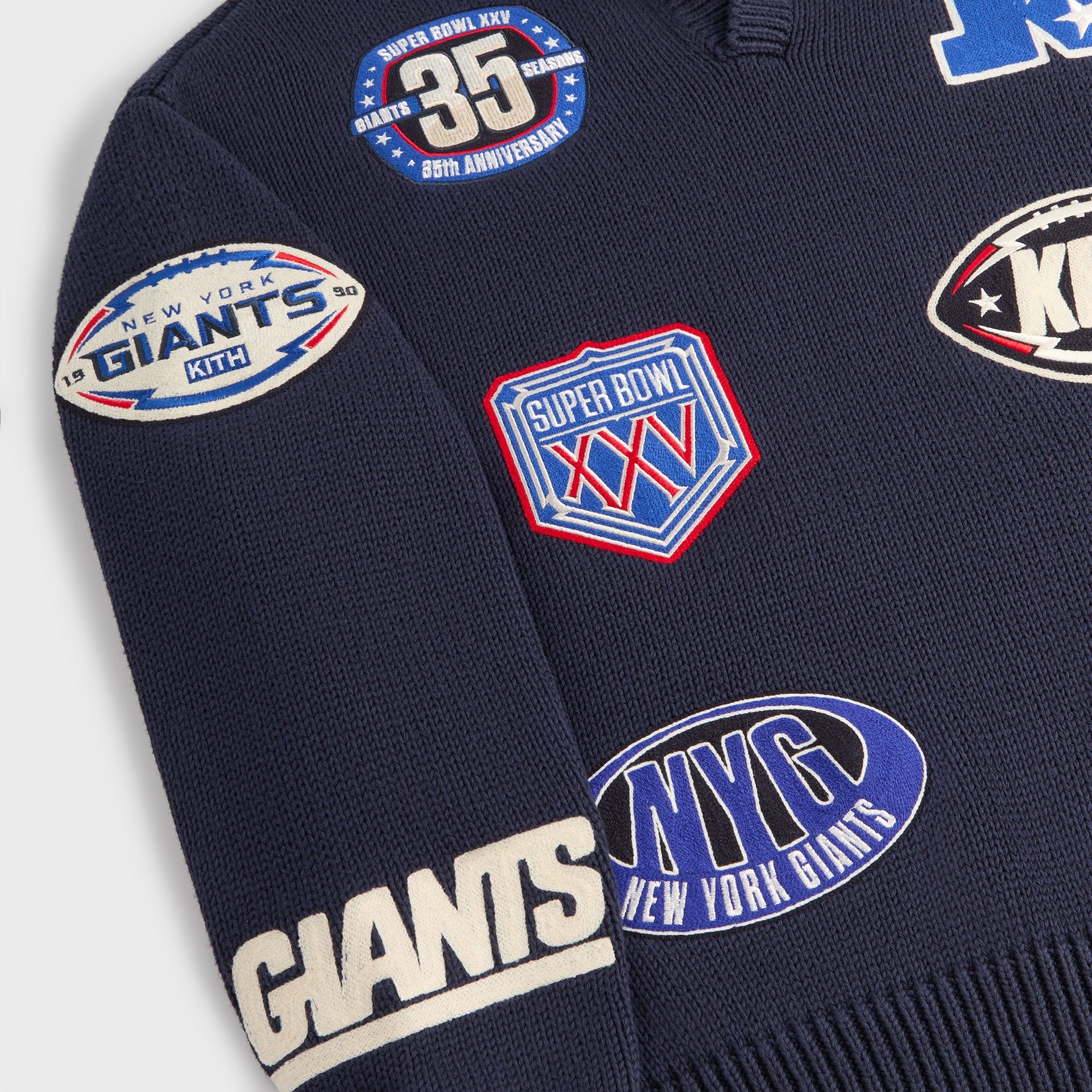 Kith for the NFL New York Giants Nelson Rugby Sweater - Nocturnal