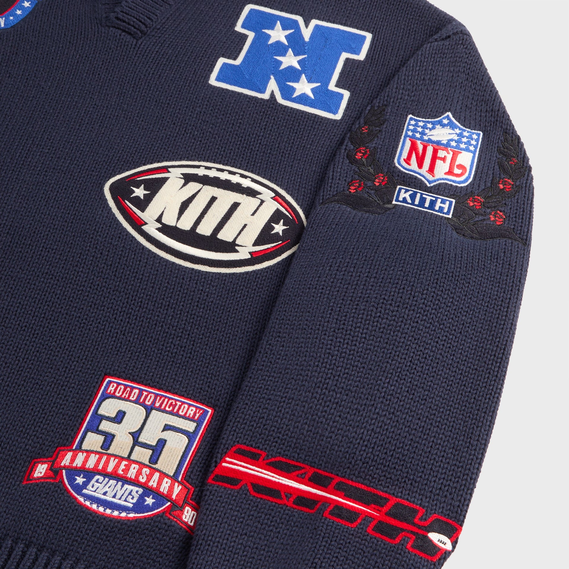 Kith for the NFL New York Giants Nelson Rugby Sweater - Nocturnal