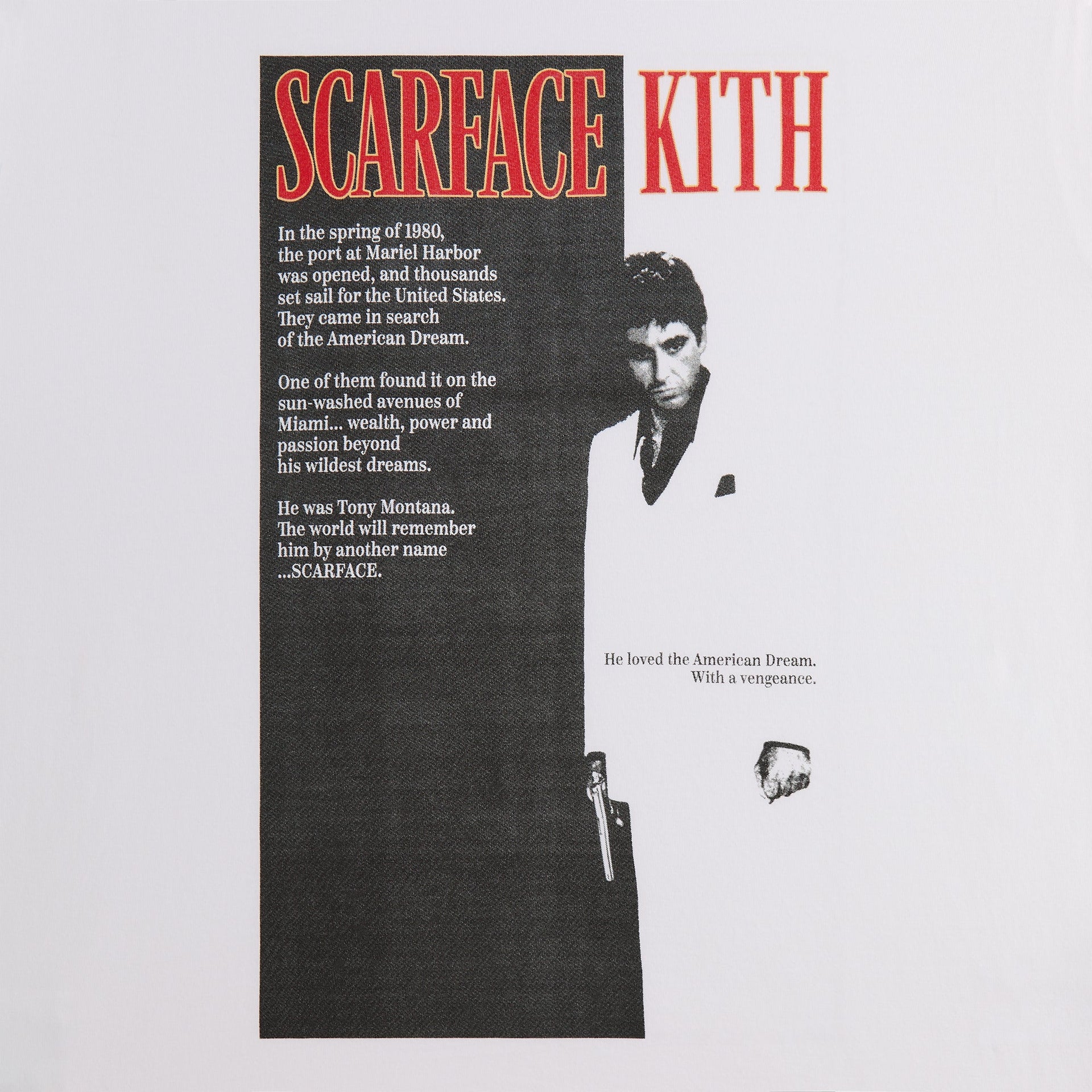 Kith for Scarface Film Poster Vintage Tee - White