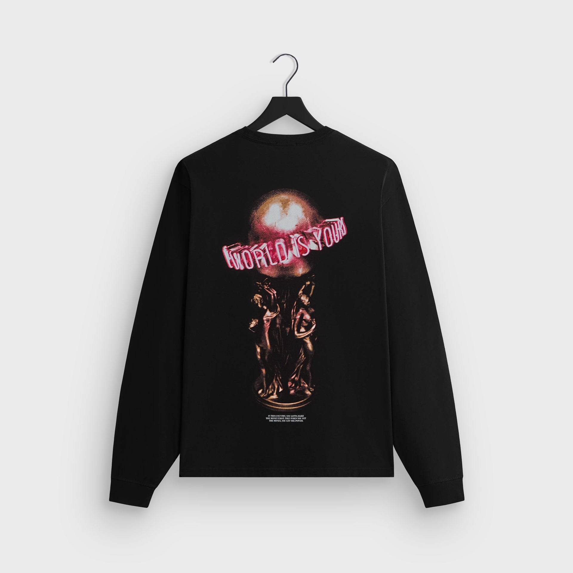 Kith for Scarface Statue Long Sleeve Pocket Tee - Black