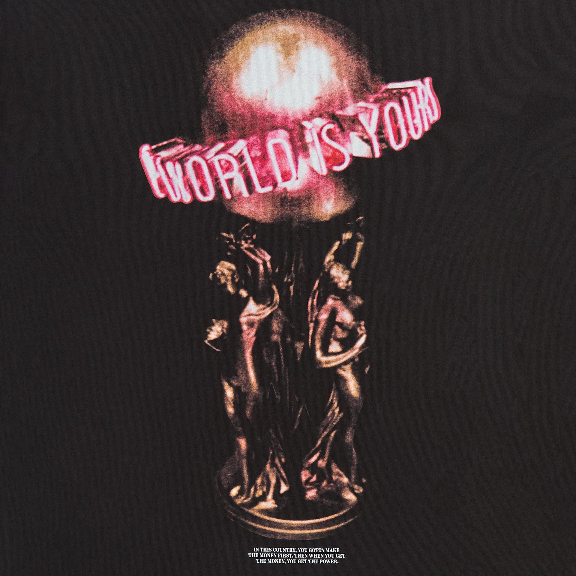 Kith for Scarface Statue Long Sleeve Pocket Tee - Black