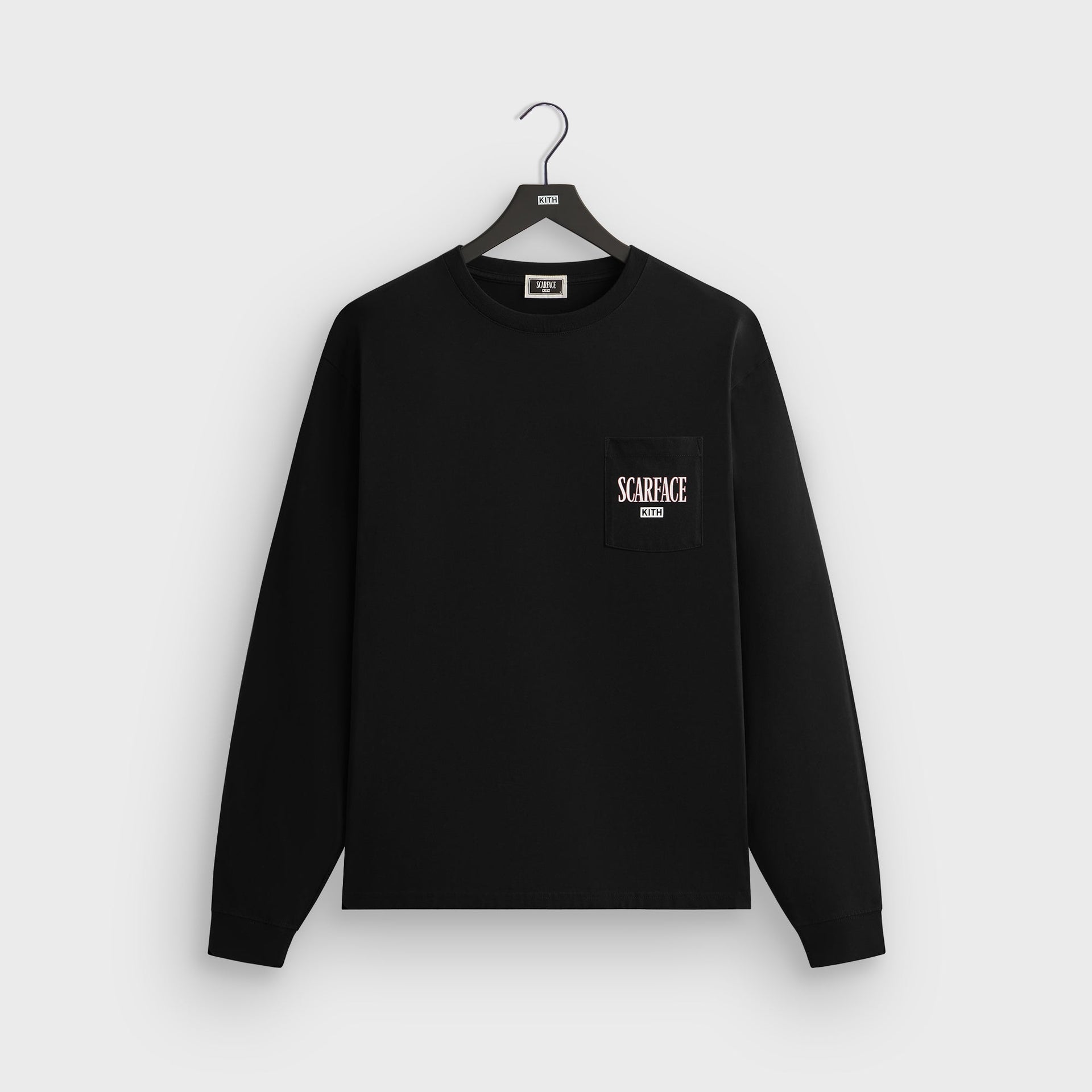 Kith for Scarface Statue Long Sleeve Pocket Tee - Black