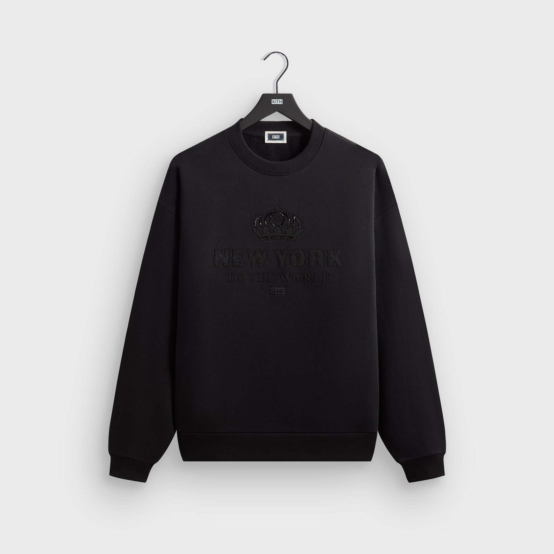 Kith New York To The World Crown Crewneck - Black