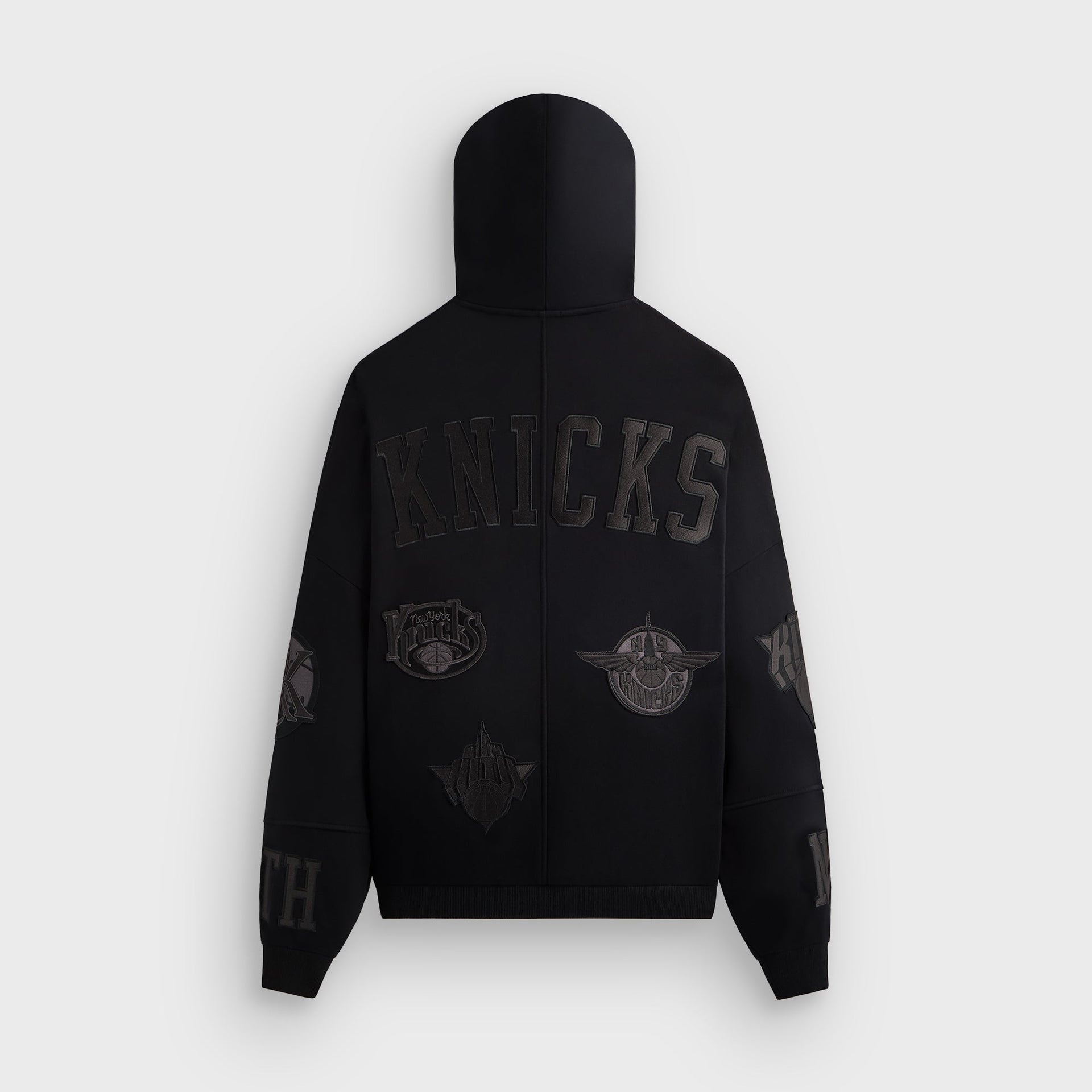 Kith for the New York Knicks Mash Up Cropped Braxton Vintage Hoodie - Black