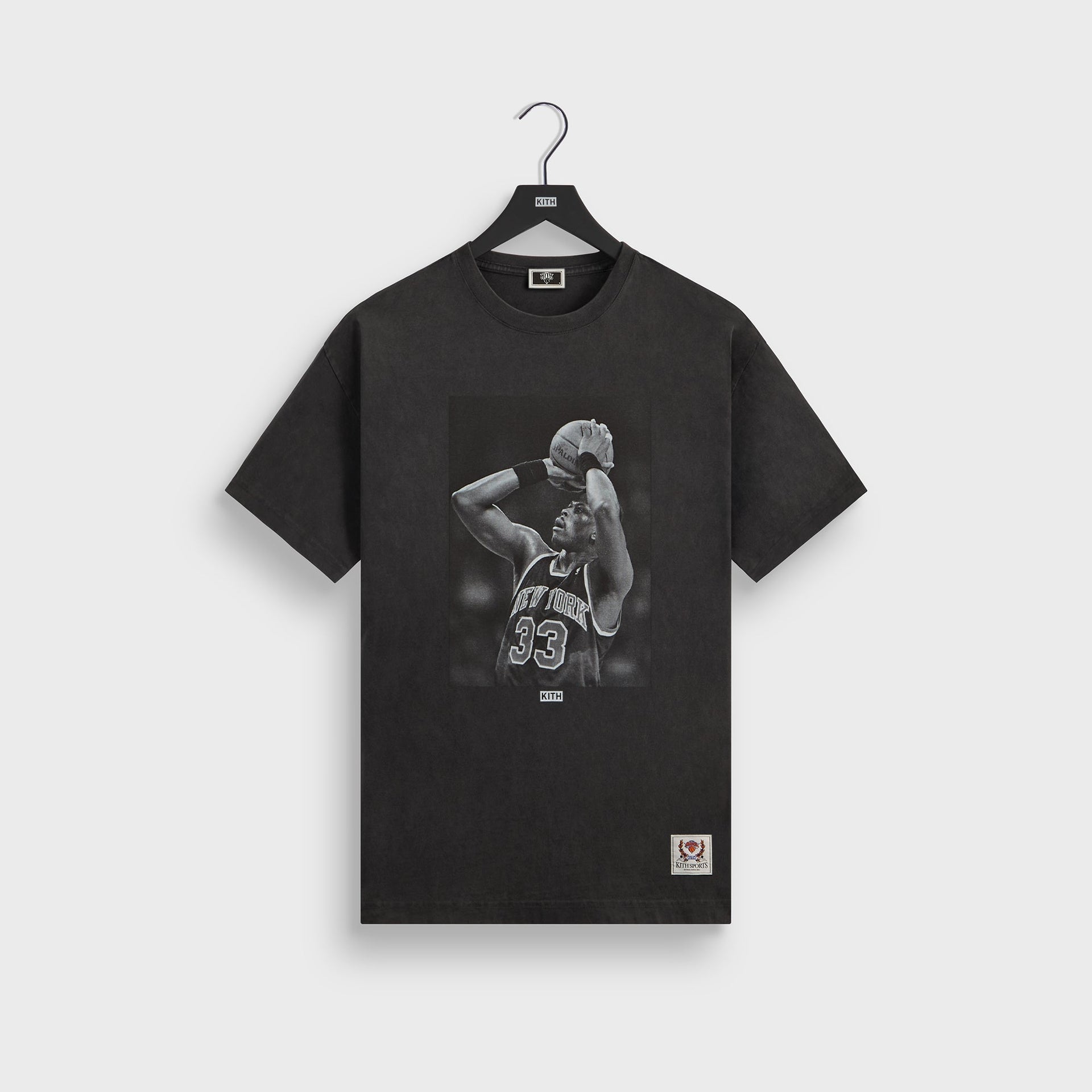 Kith for the New York Knicks Patrick Ewing Vintage Tee - Black