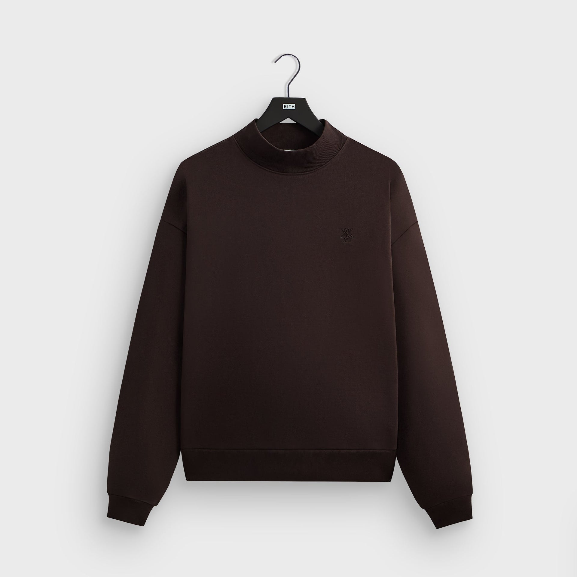 Kith Garment Dyed Fleece Mockneck Sweatshirt - Kindling