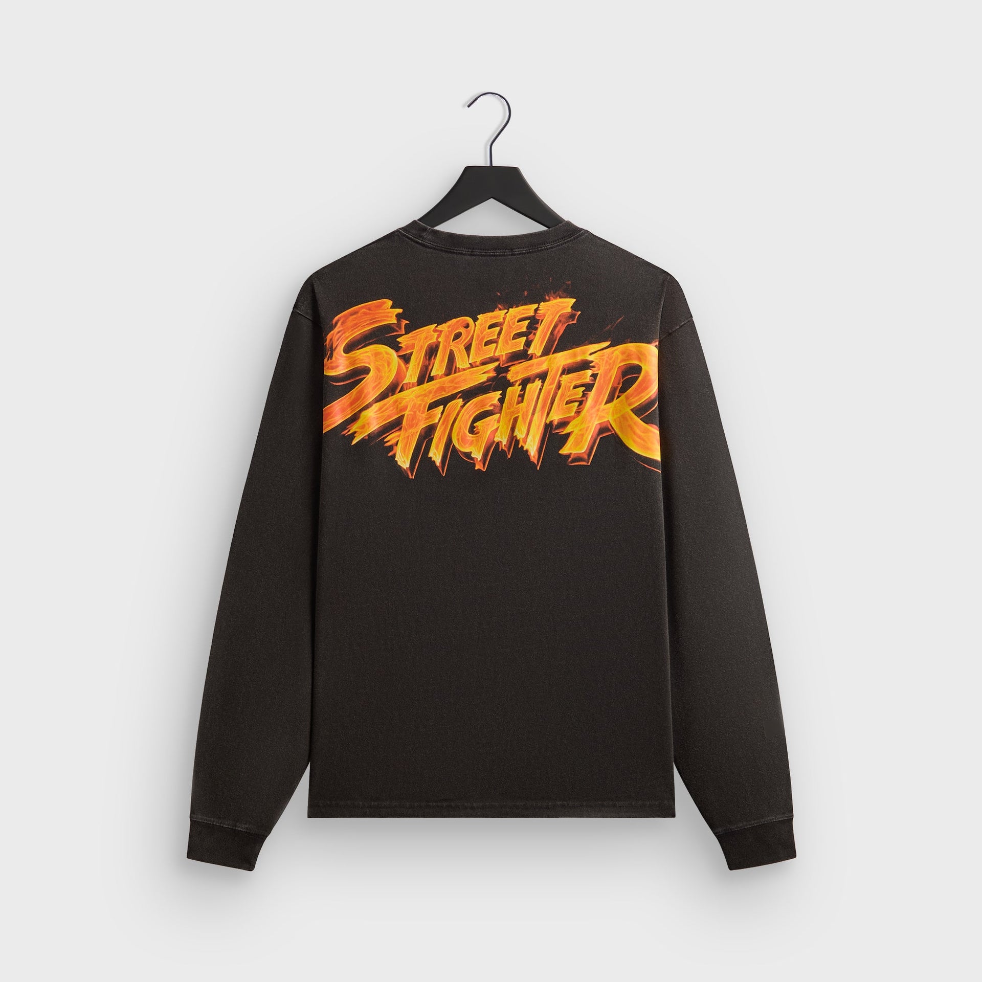 Capcom | Kith Street Fighter Flame Vintage Long Sleeve Tee - Black