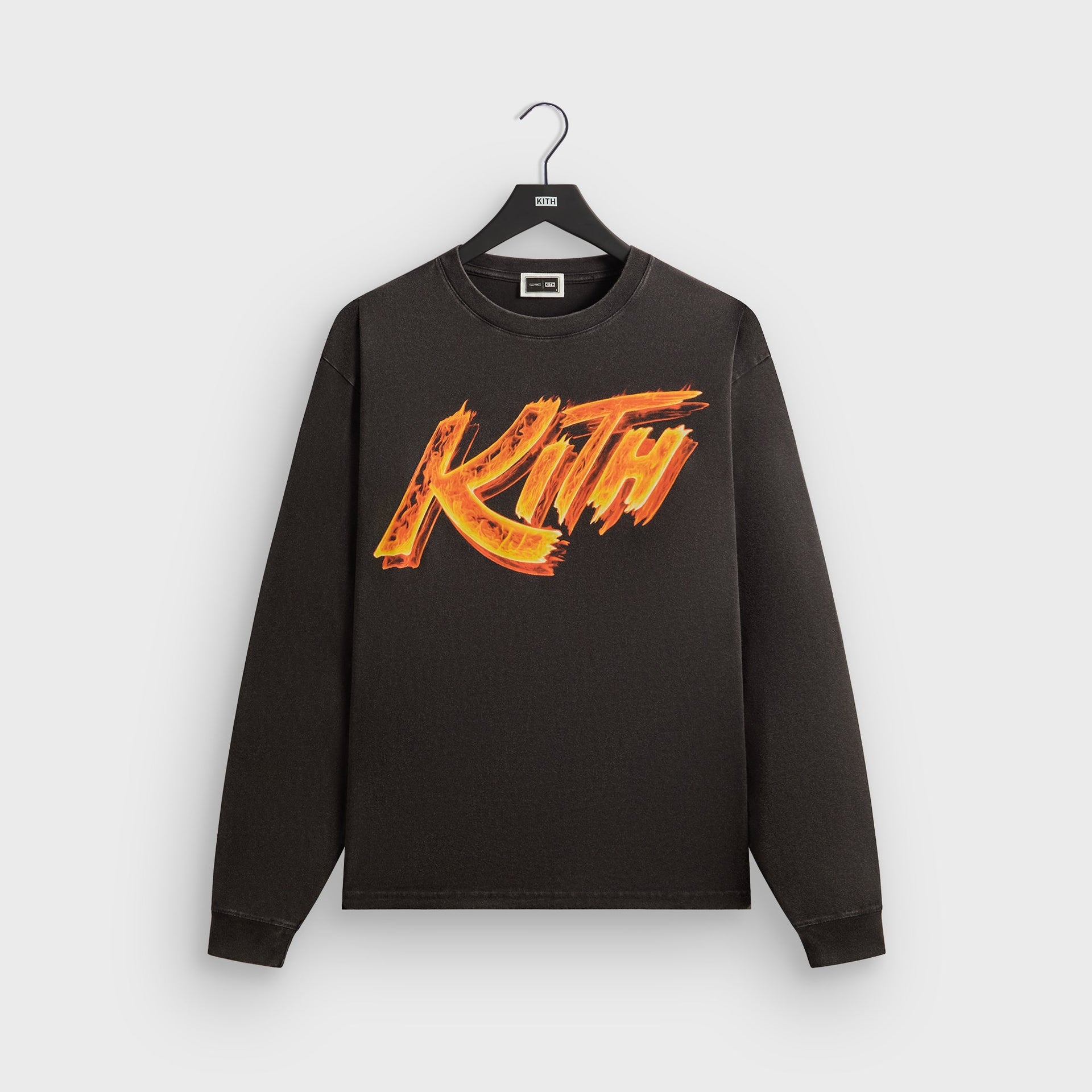 Capcom | Kith Street Fighter Flame Vintage Long Sleeve Tee - Black