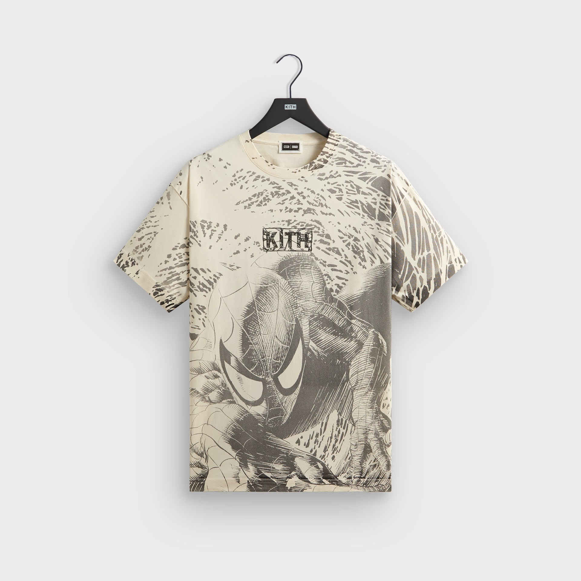 Marvel | Kith Spiderman All-Over Printed Vintage Tee - Black