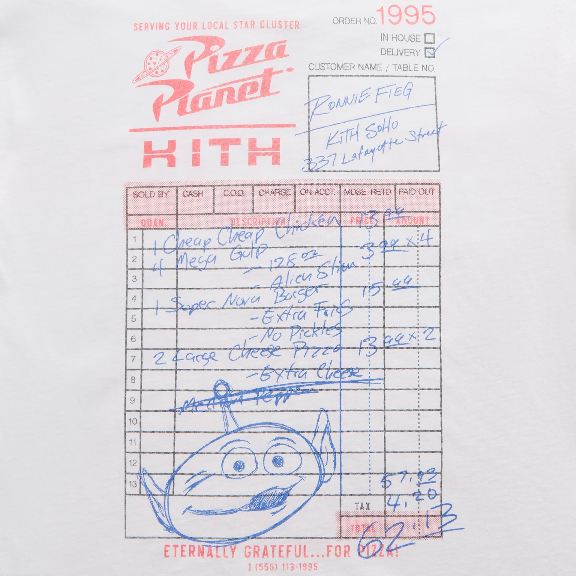 Disney | Kith for Pixar Pizza Planet Tee - White