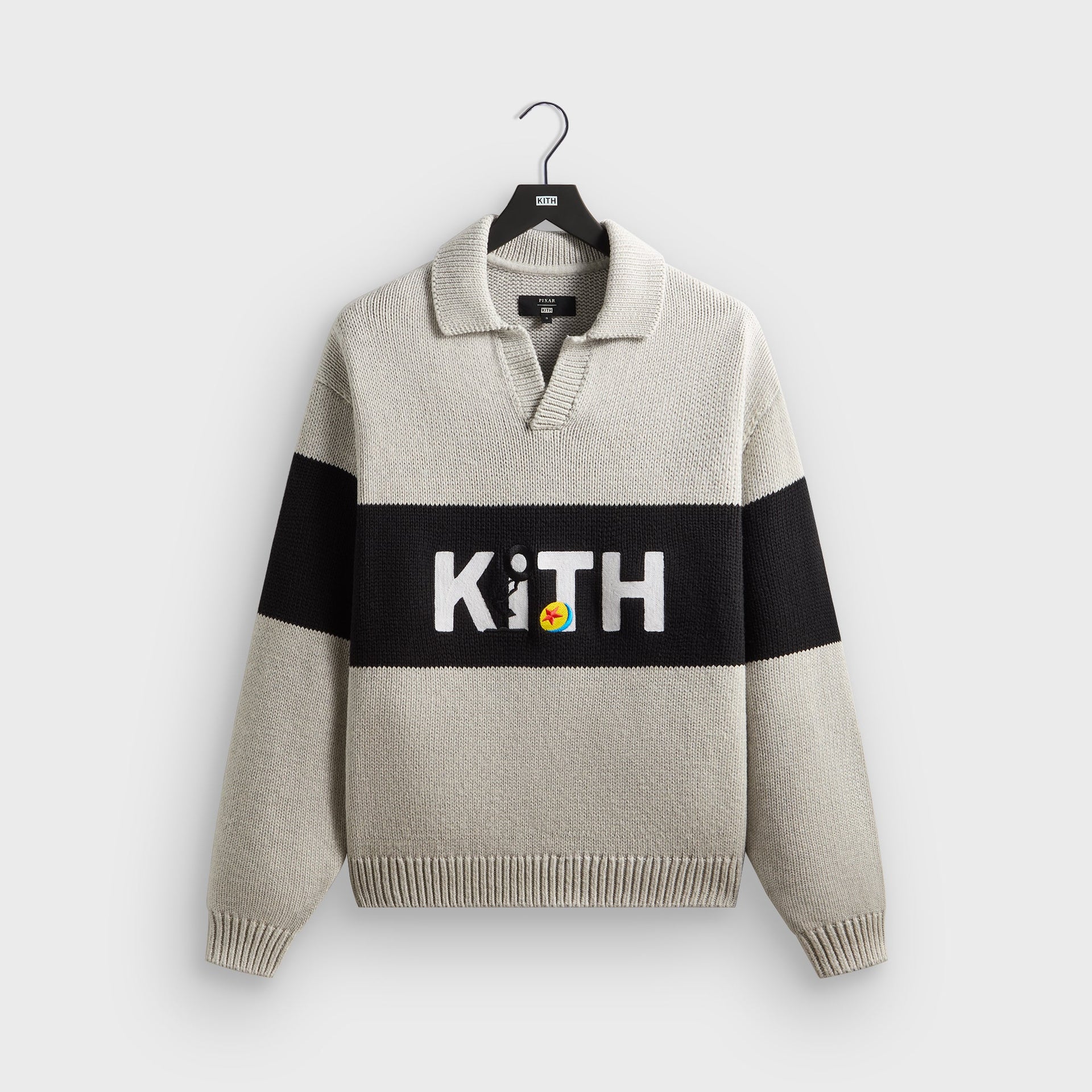 Disney | Kith for Pixar Nelson Rugby Sweater - Light Heather Grey