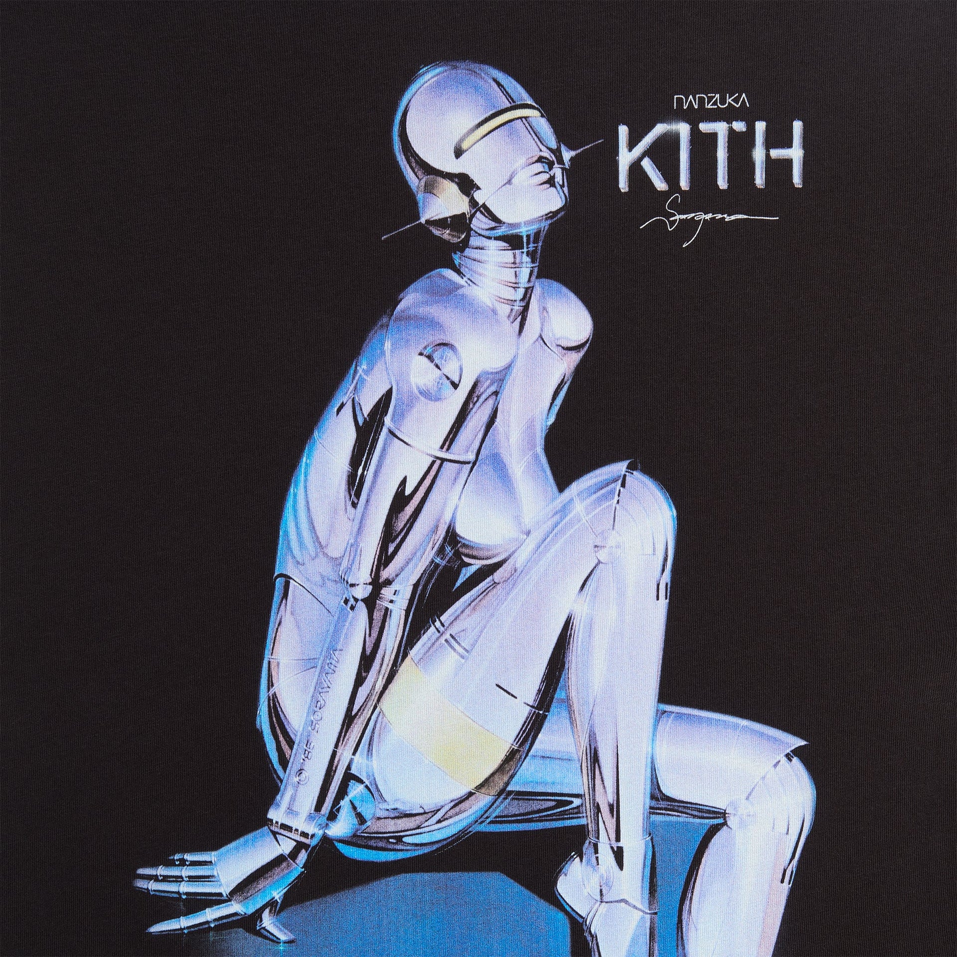 Kith for Nanzuka Gallery Sorayama Model A Tee - Black