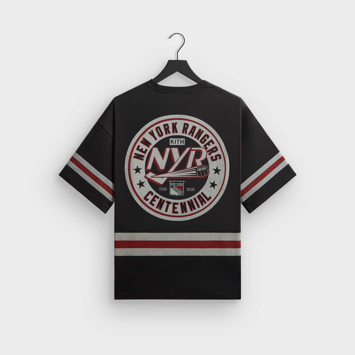 Kith for the New York Rangers Retro Centennial Bishop Tee - Black