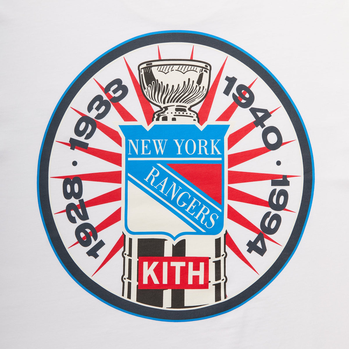 Kith for the New York Rangers Stanley Cup Vintage Tee - White
