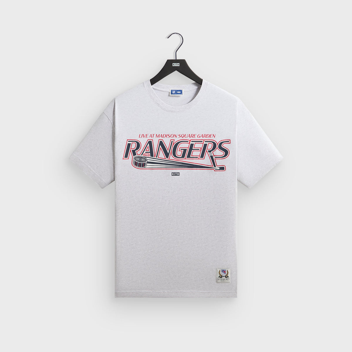 Kith for the New York Rangers Madison Square Garden Puck Vintage Tee - Light Heather Grey