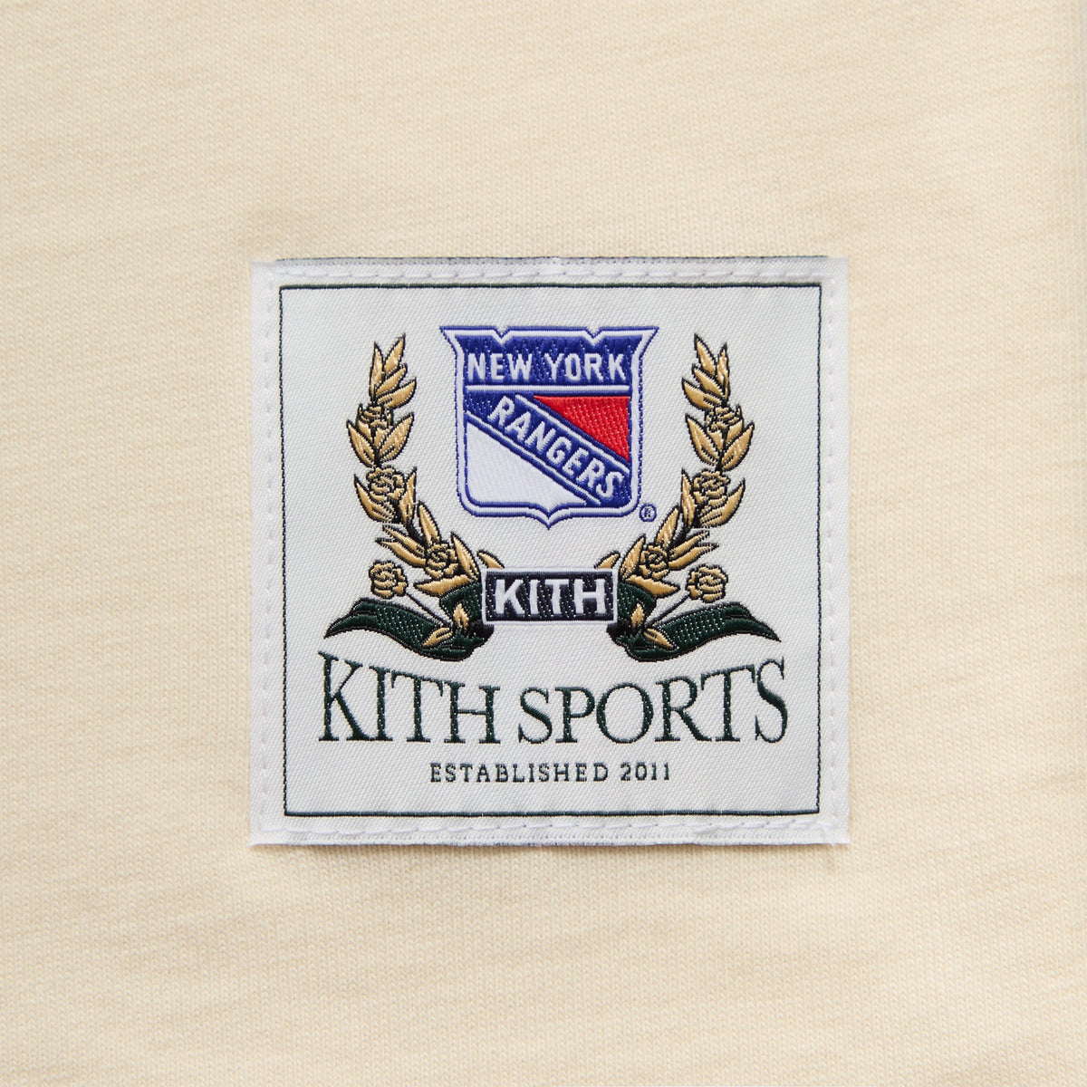 Kith for the New York Rangers Madison Square Garden Puck Vintage Tee - Sandrift