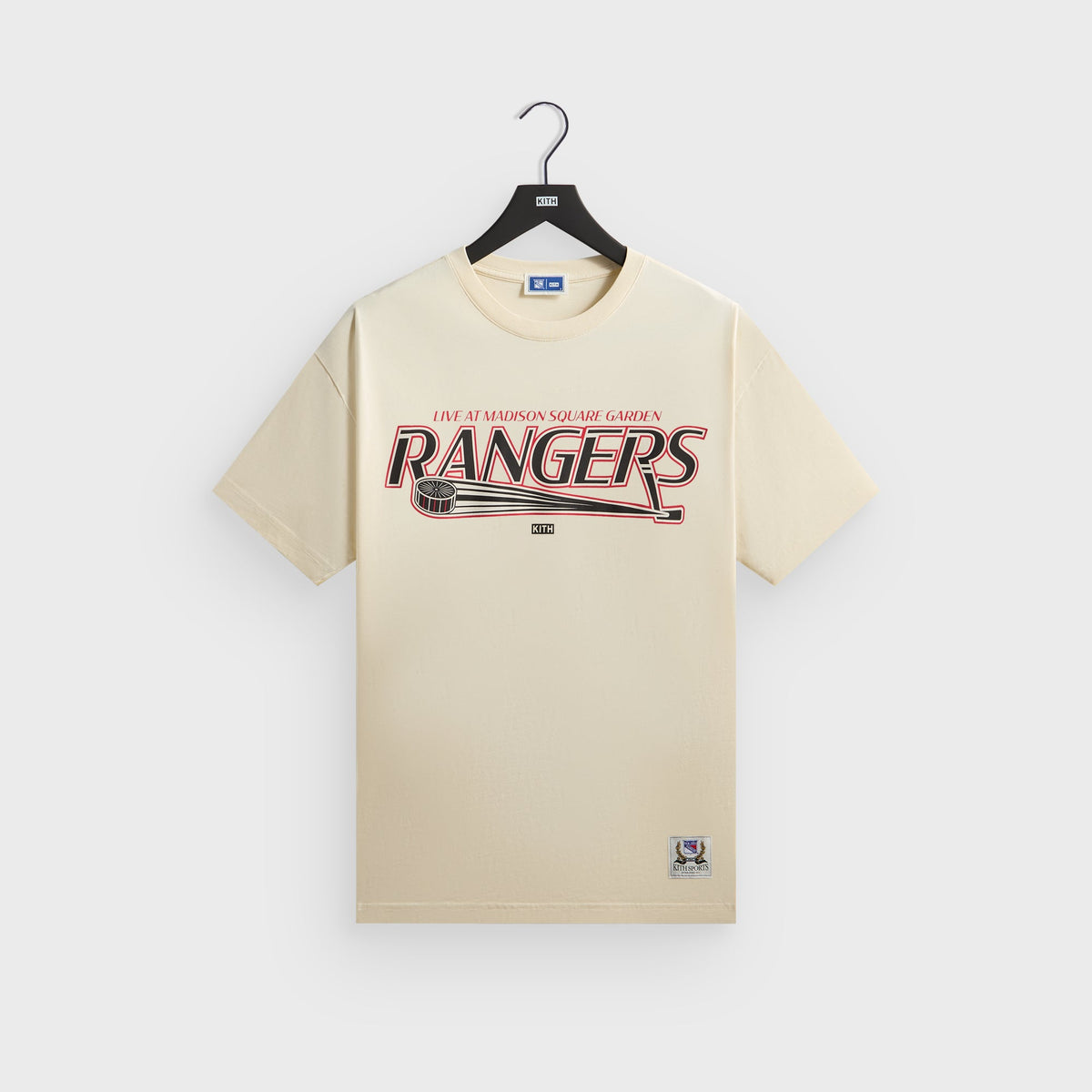 Kith for the New York Rangers Madison Square Garden Puck Vintage Tee - Sandrift
