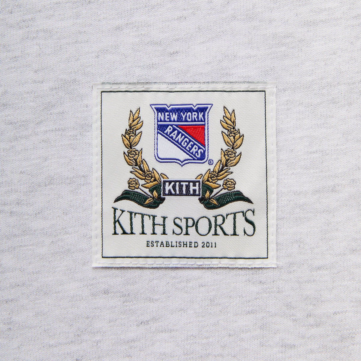 Kith for the New York Rangers New York Vintage Jones Tee - Light Heather Grey