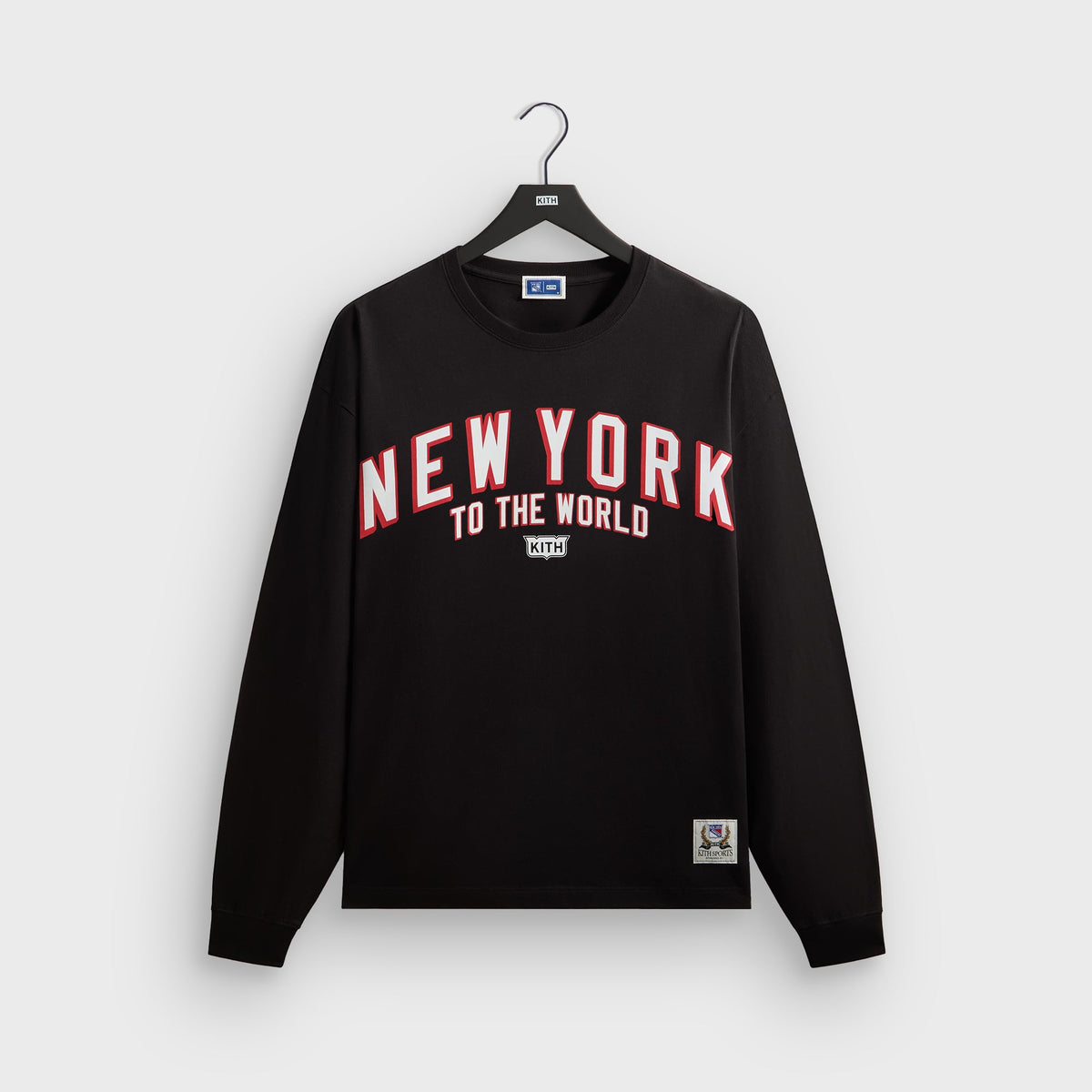 Kith for the New York Rangers New York Vintage Long Sleeve Quinn Tee - Black