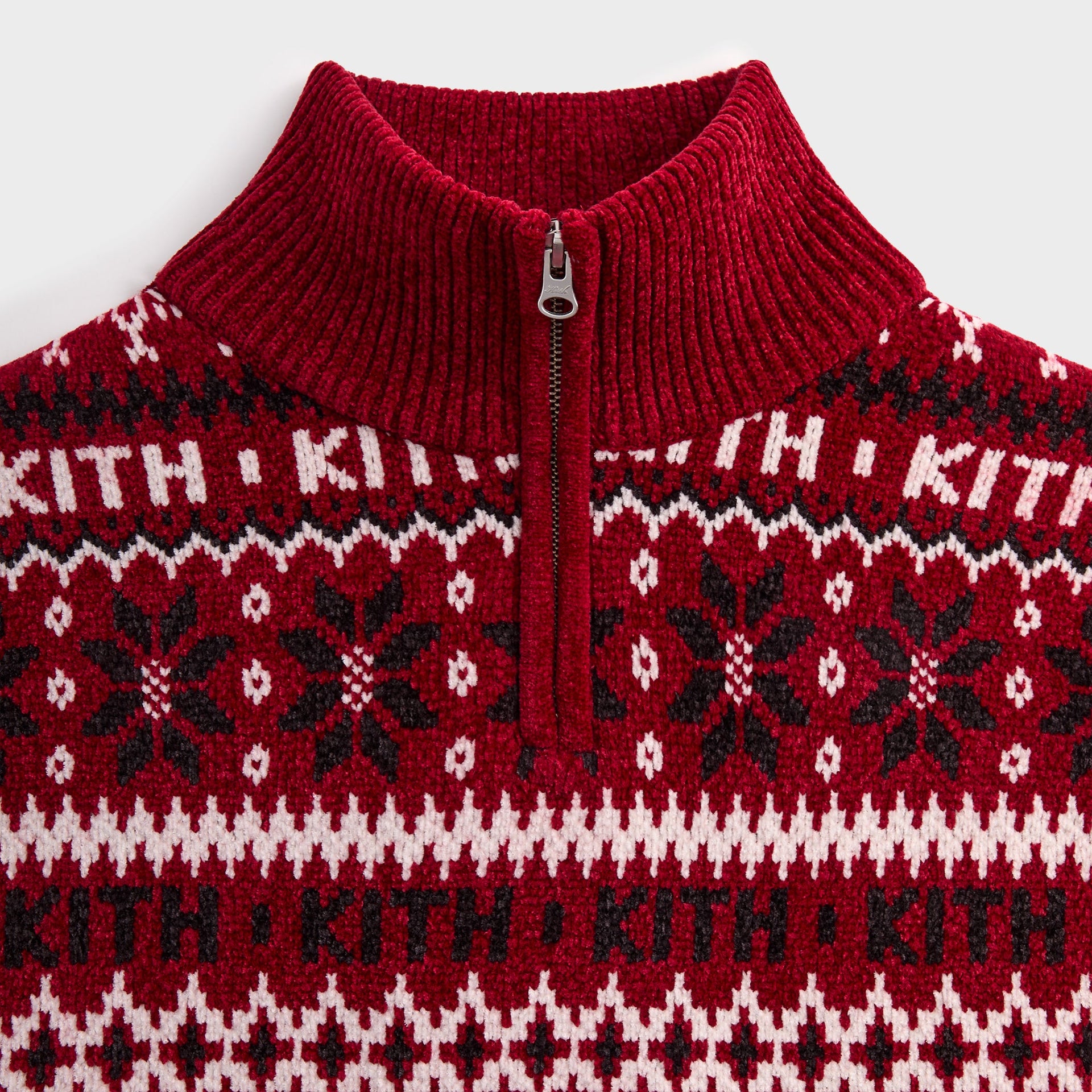 Kithmas Chenille Fair Isle Quarter Zip - Allure