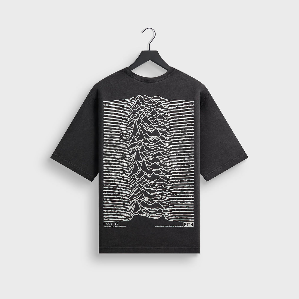 Kith Records for Joy Division Unknown Pleasures Vintage Alex Tee - Black
