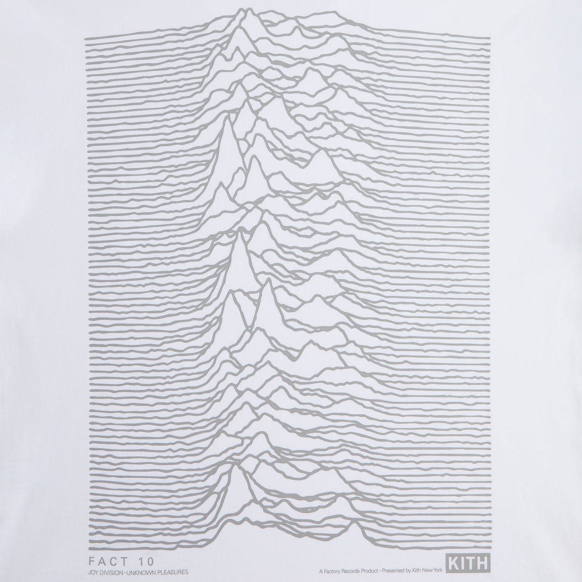 Kith Records for Joy Division Unknown Pleasures Vintage Alex Tee - White