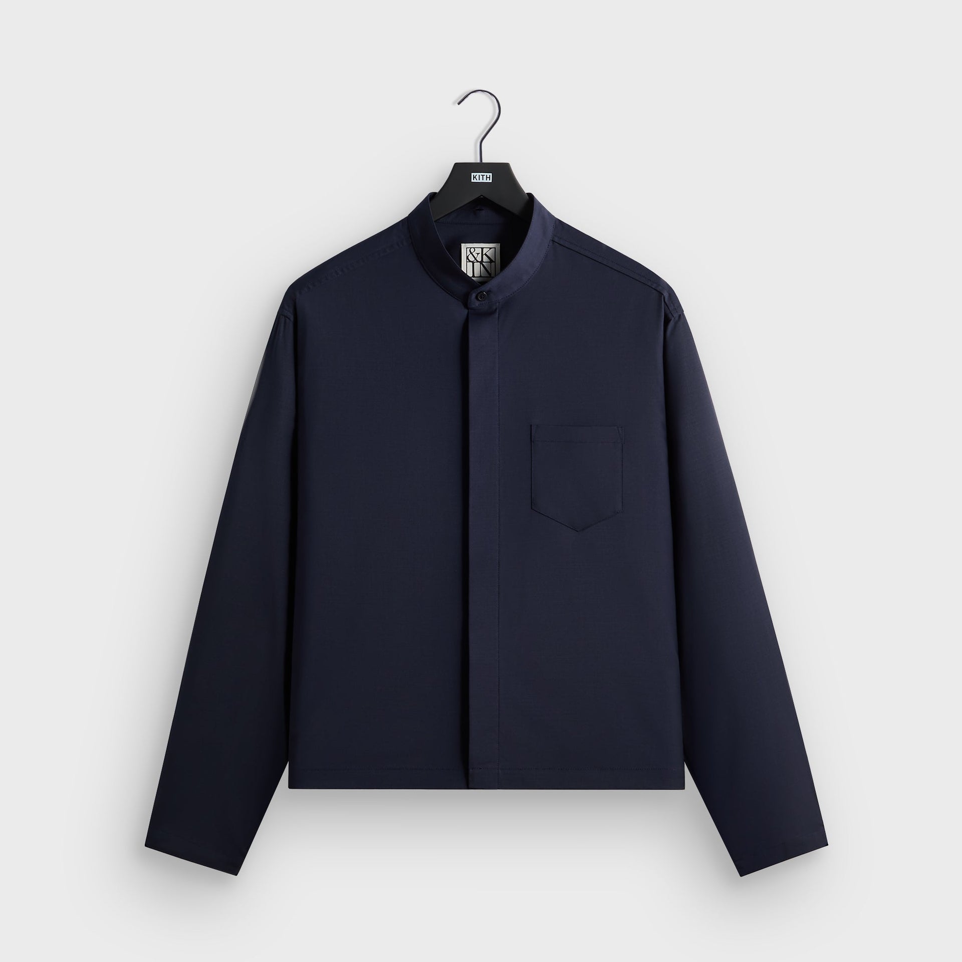&Kin Tropical Wool Nico Shirt - Nocturnal - PH