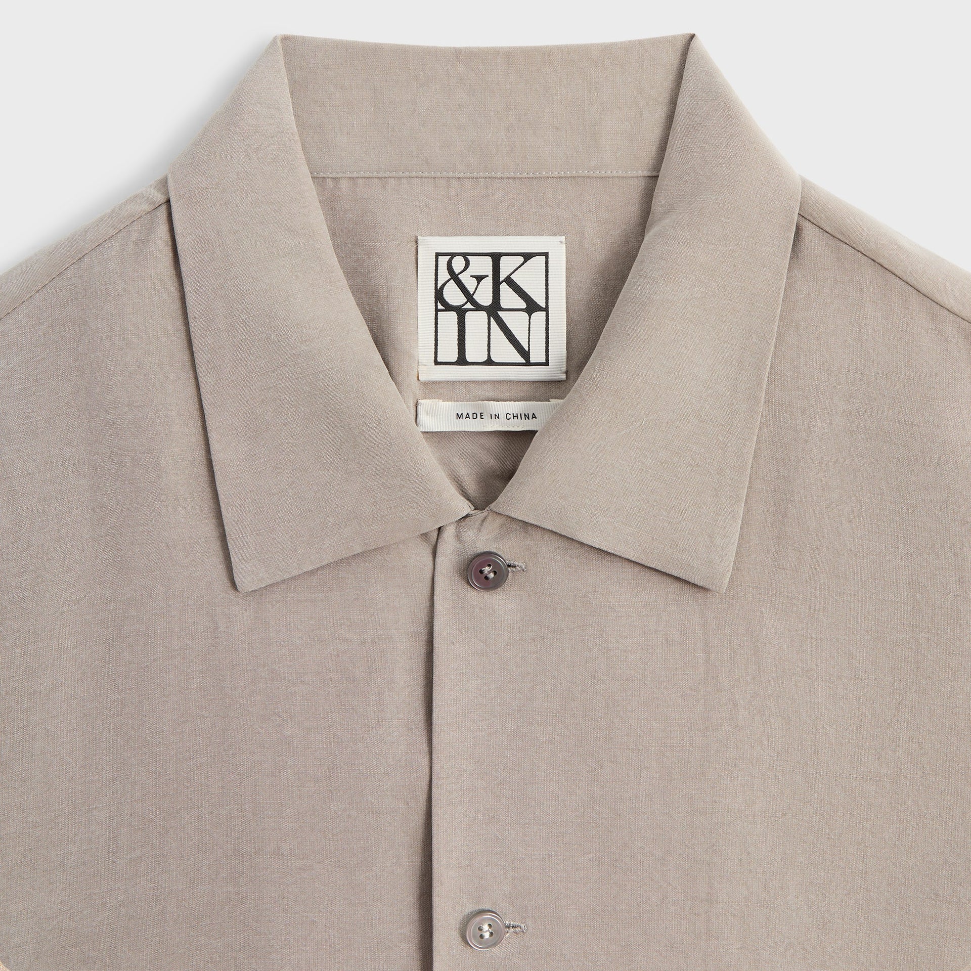 &Kin Cupro Linen Davenport Buttondown Shirt - Astro - PH