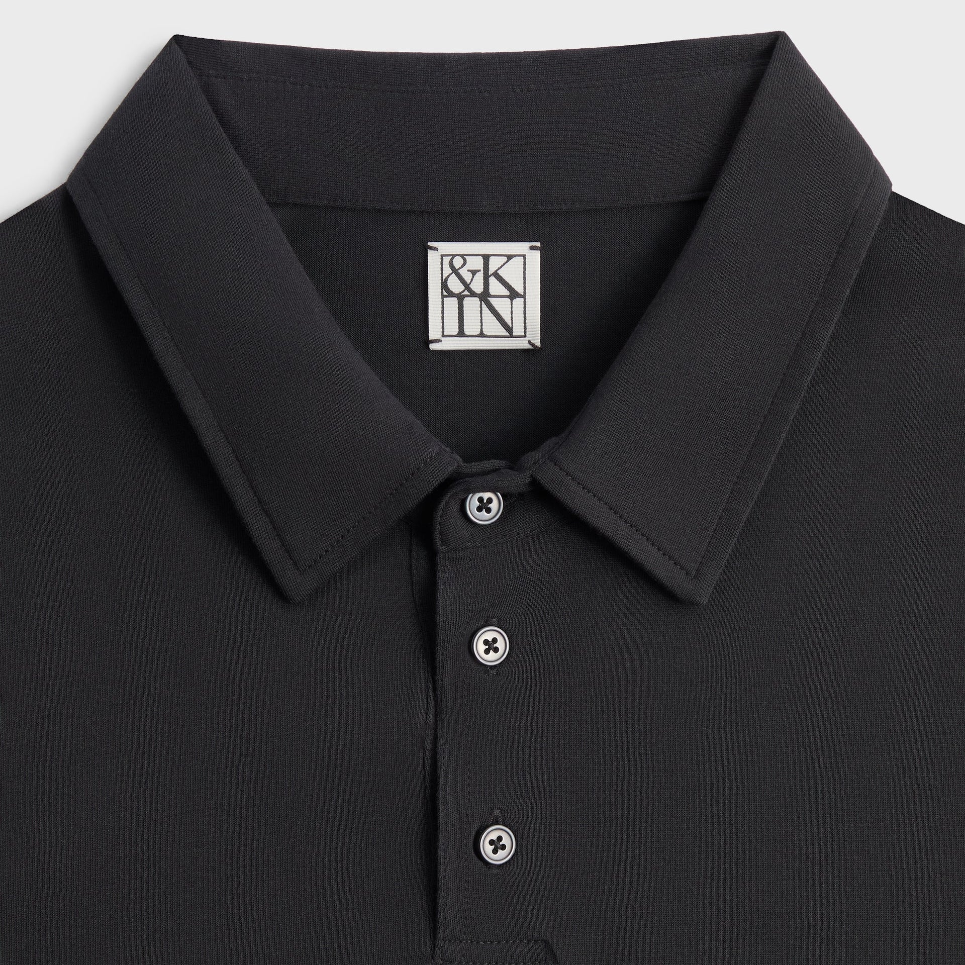 &Kin Soft Modal Blend Heathrow Polo - Black - PH