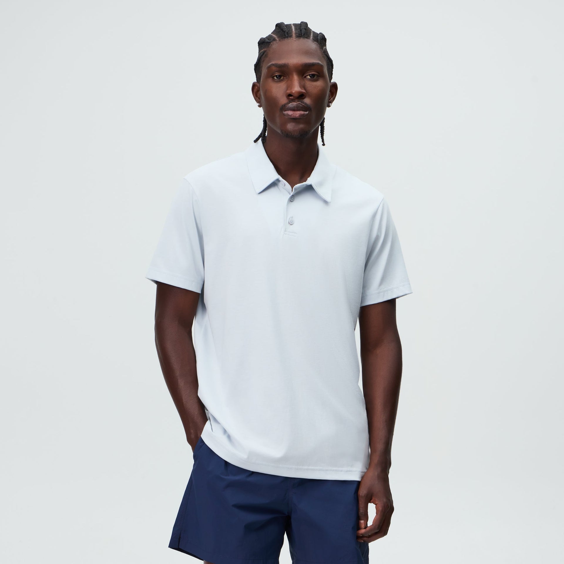 &Kin Soft Modal Blend Heathrow Polo - Light Indigo - PH