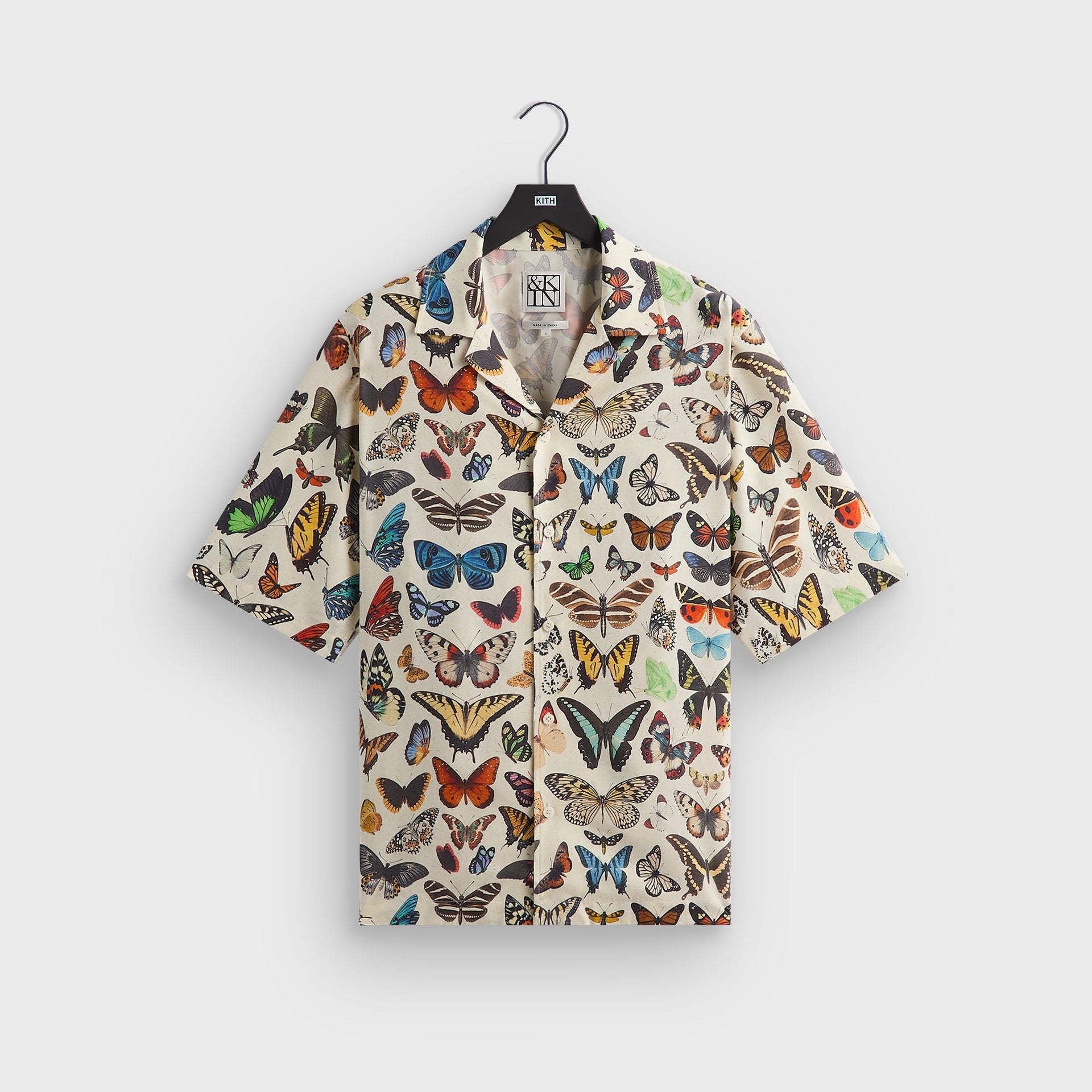 &Kin Butterfly Archive Thompson Camp Collar Shirt - Sandrift - PH