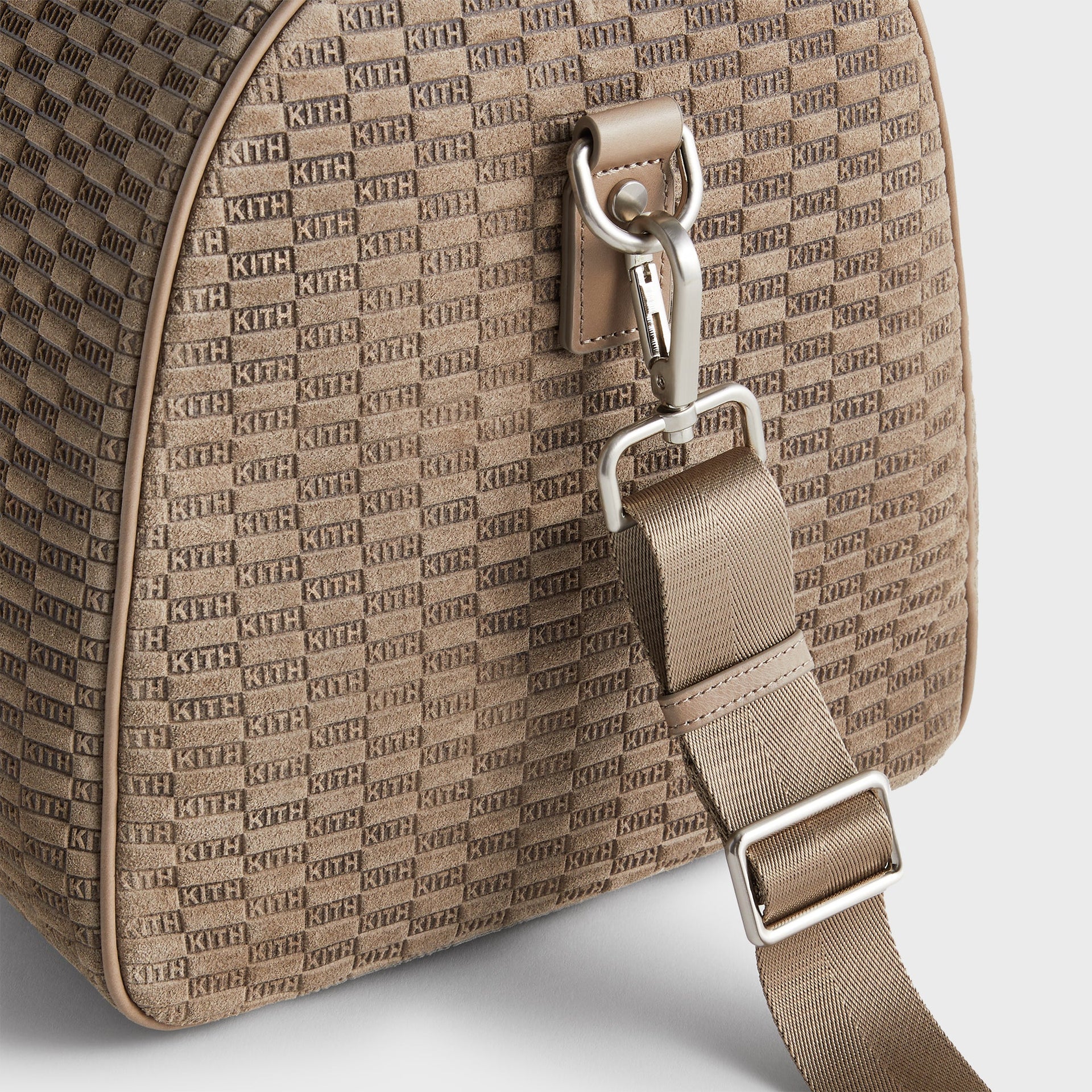 Kith Monogram Suede Duffle Bag - Taupe