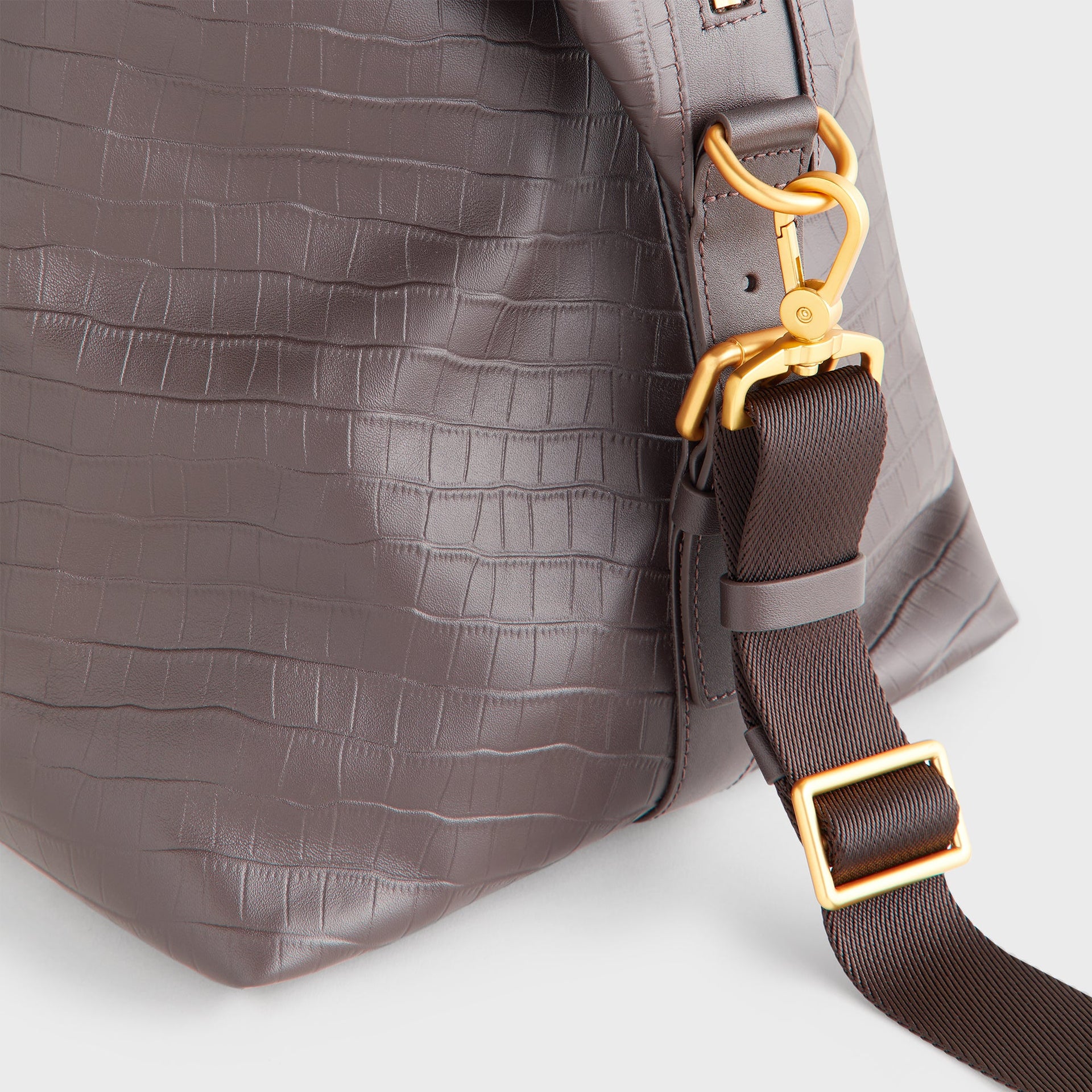 Kith Croc Debossed Leather Duffle Bag - Incognito