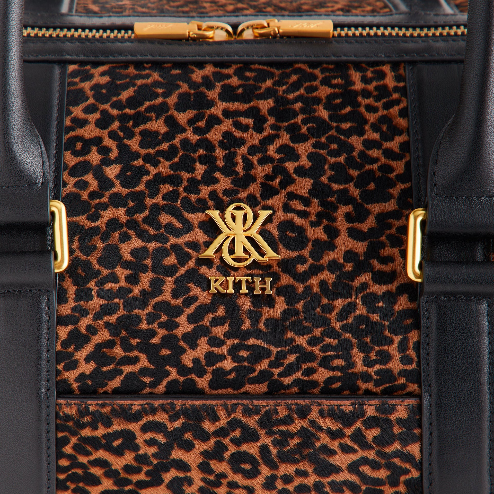 Kith Leopard Printed Ponyhair Traveler K40 Bag - Sanctuary