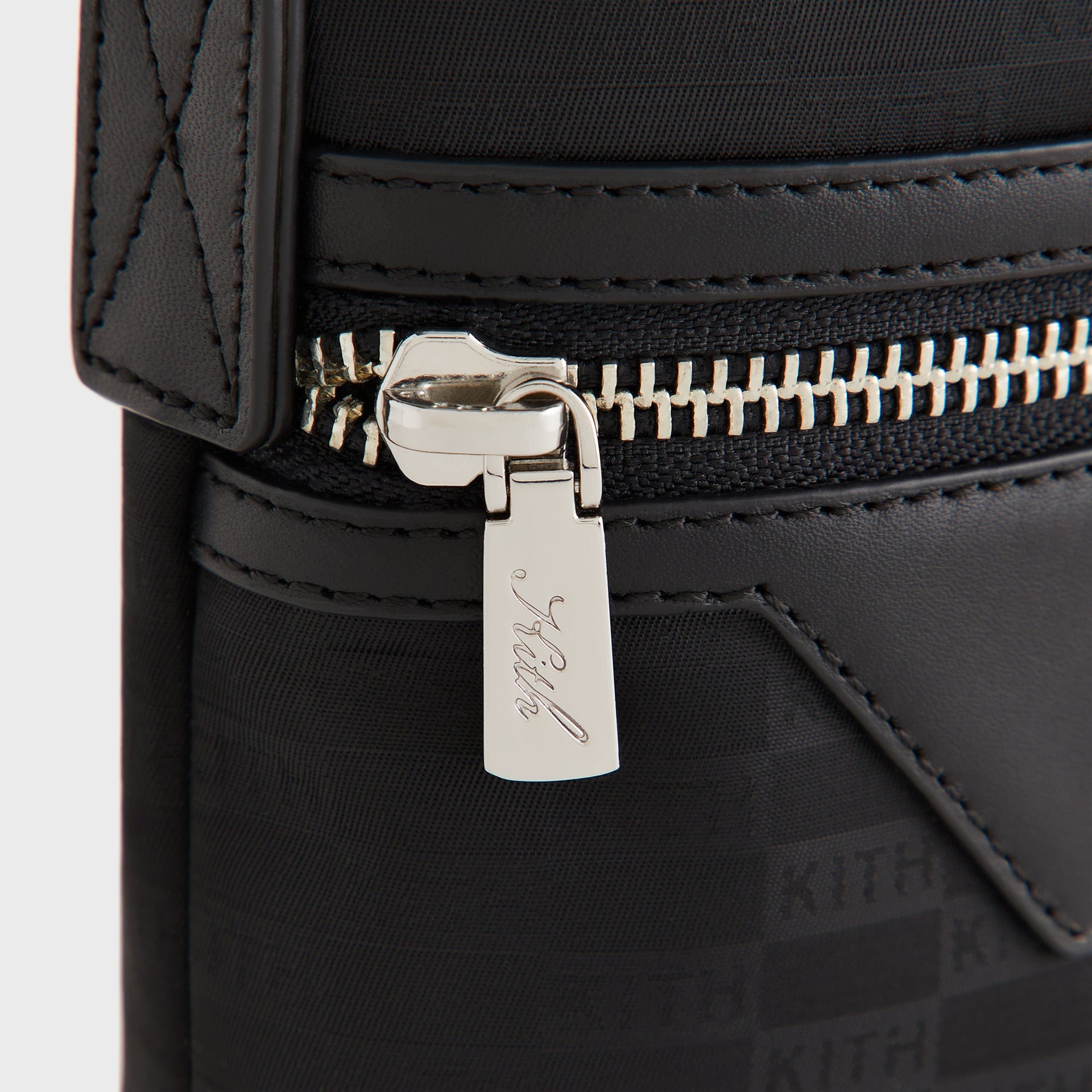 Kith Monogram Nylon Jacquard Drawcord Crossbody - Black