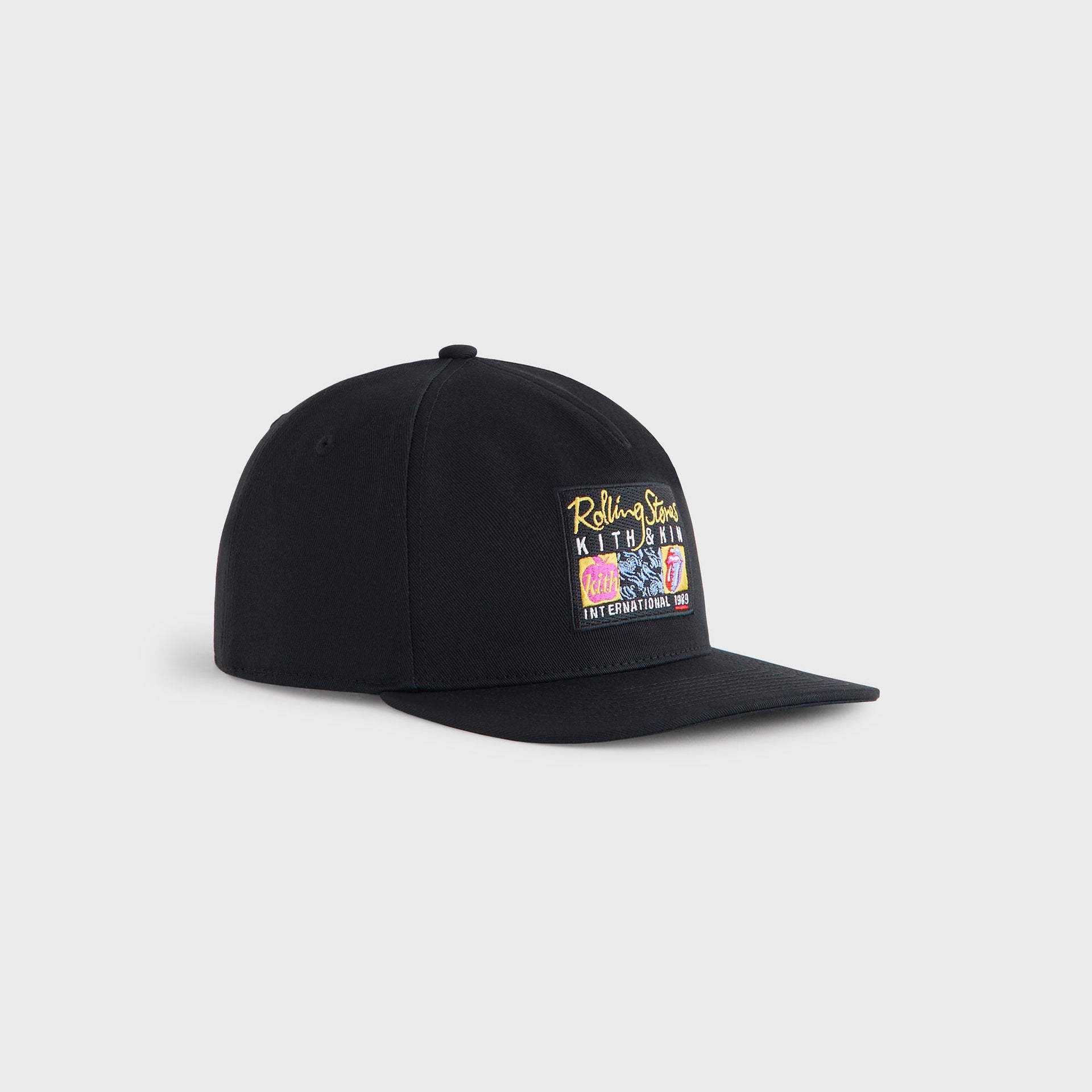 Kith for The Rolling Stones Twill Bay Low Pinch Crown Hat - Black