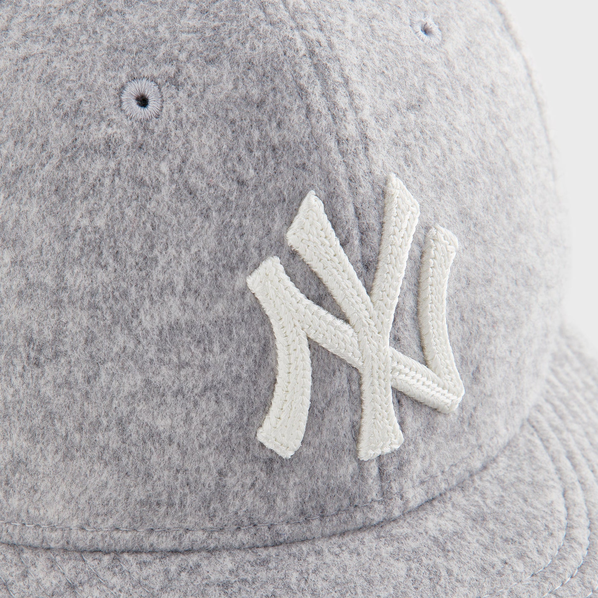 Kith & New Era for the New York Yankees Brushed Jersey 59Fifty Low Profile Fitted Cap - Medium Heather Grey