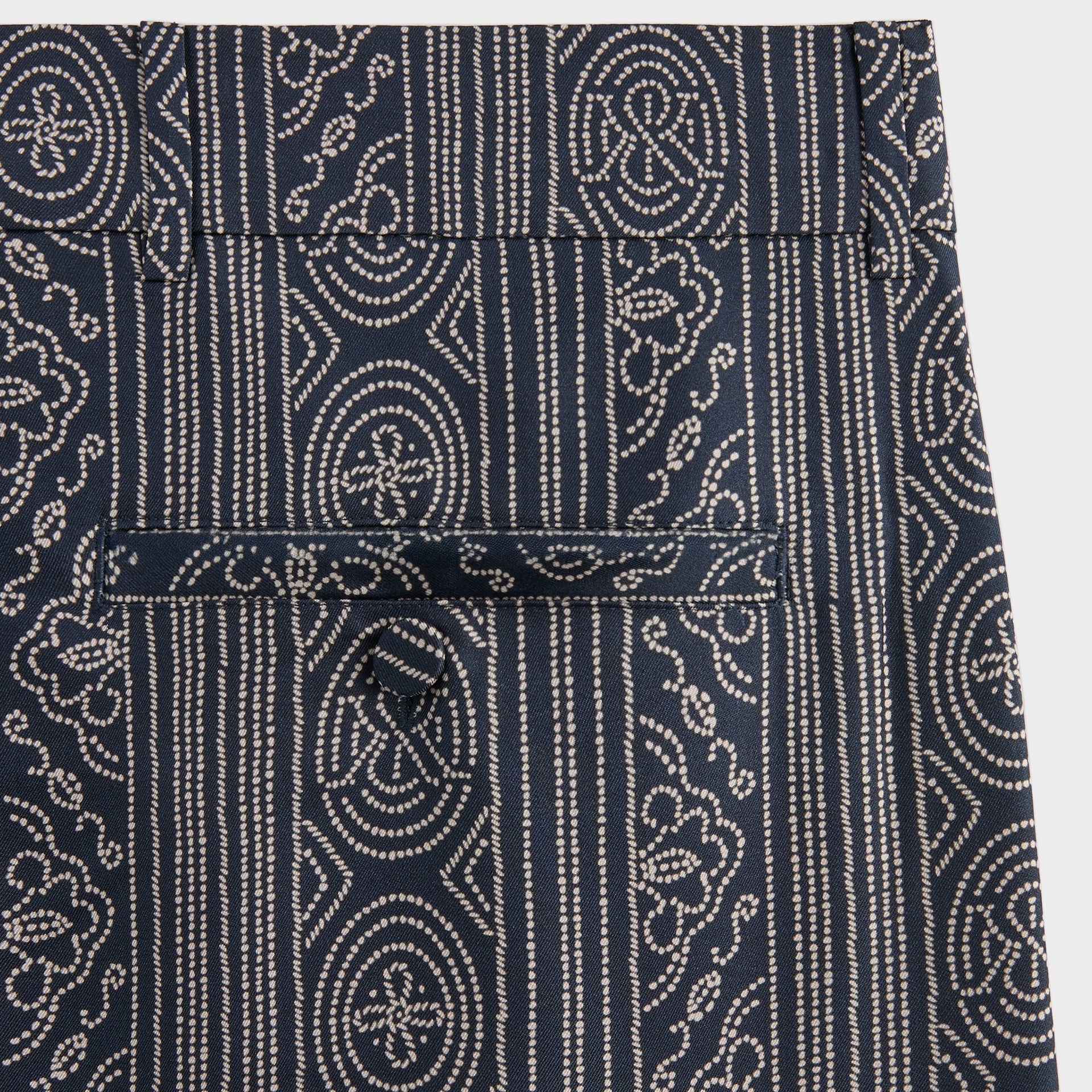 &Kin Batik Stripe Pleated Ari Trouser - Nocturnal