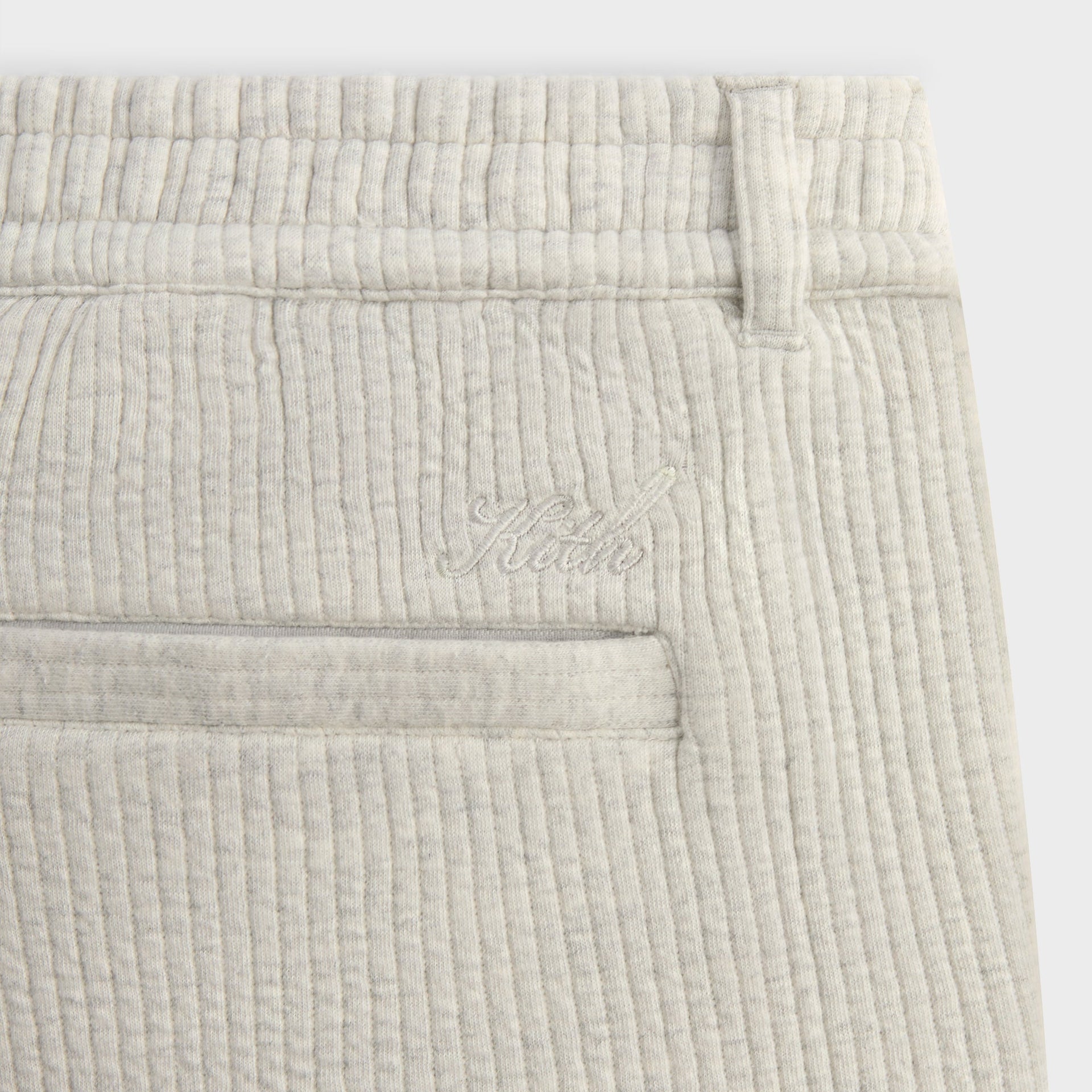 Kith Striped Interlock Garrison Pant - Light Heather Grey