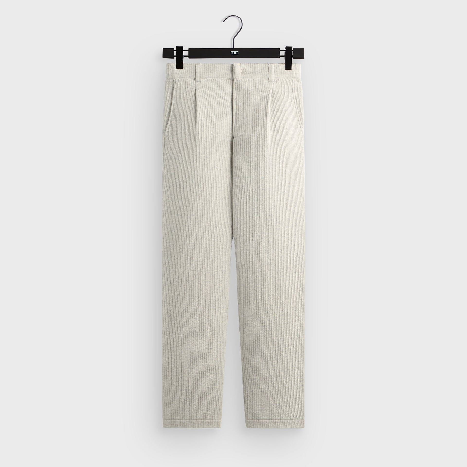 Kith Striped Interlock Garrison Pant - Light Heather Grey