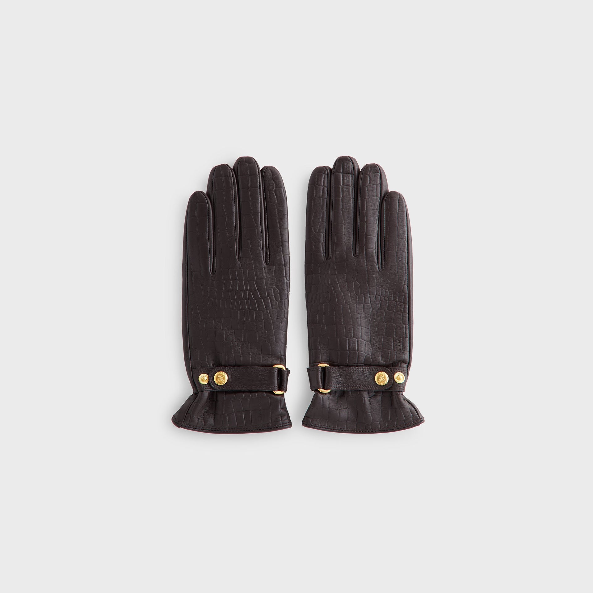 Kith Croc Debossed Leather Gloves - Incognito
