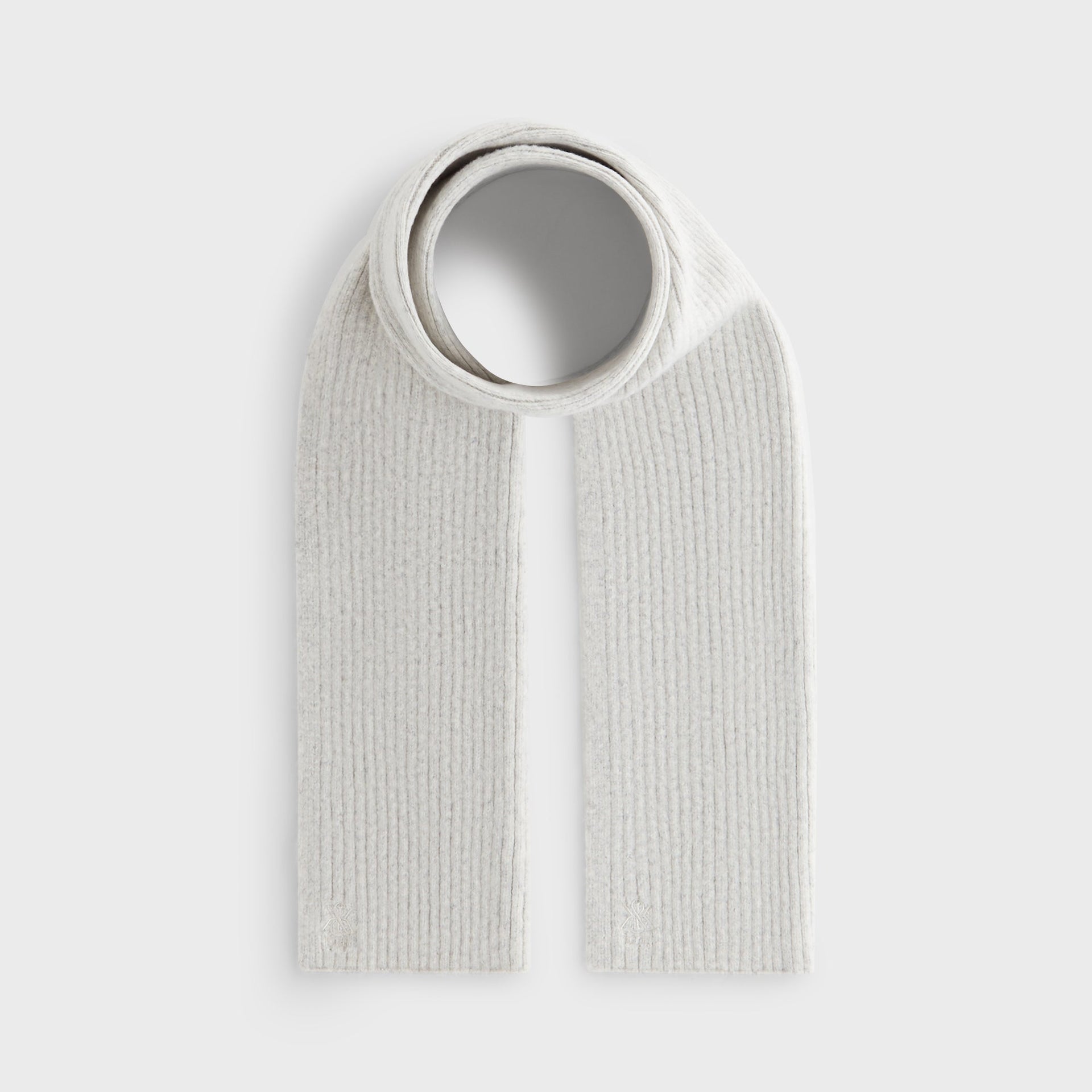 Kith Ribbed Knit Scarf - Light Heather Grey
