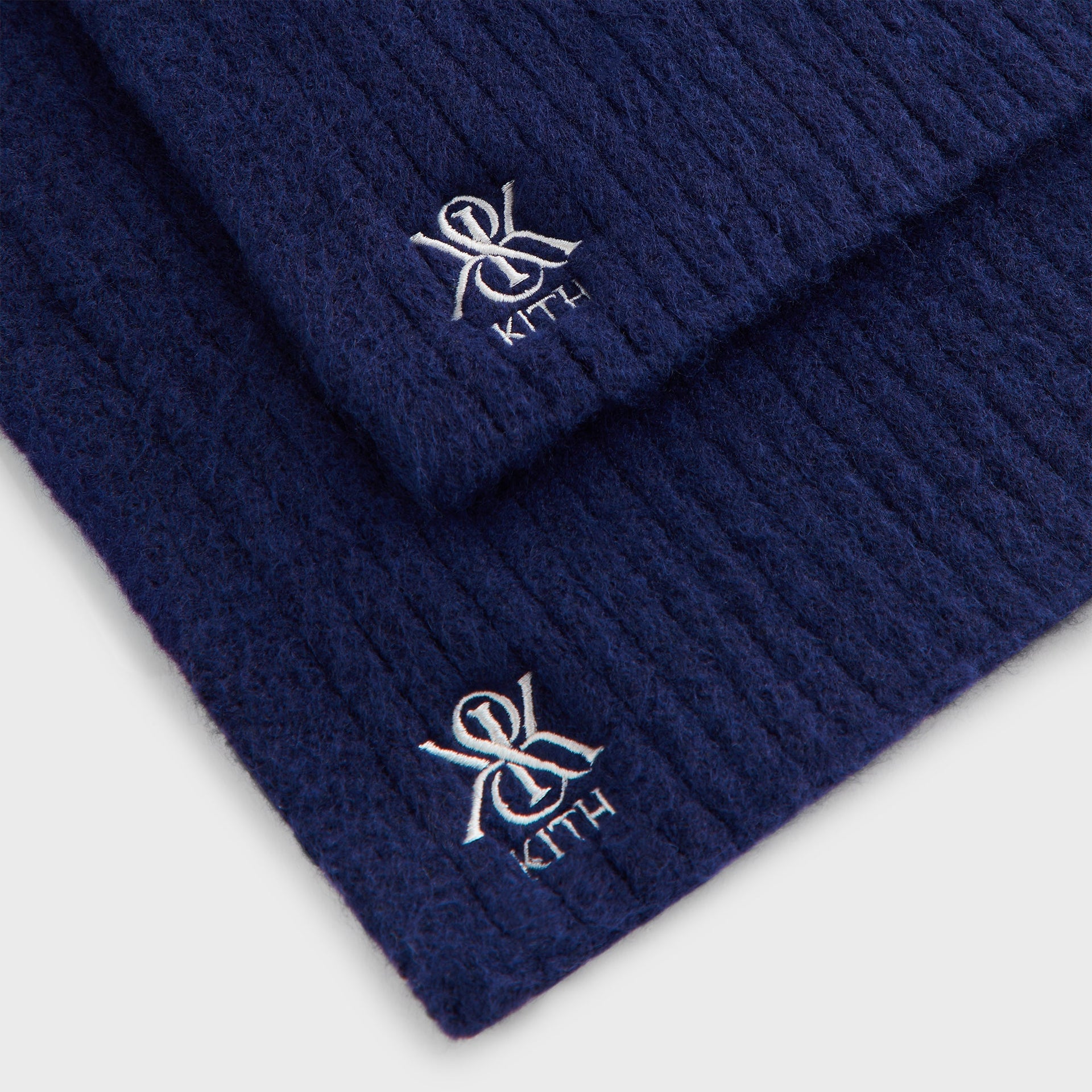 Kith Ribbed Knit Scarf - Nocturnal